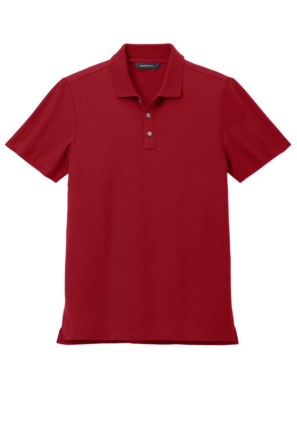 Mercer+Mettle Stretch Pique Polo – Apple Red – flat front