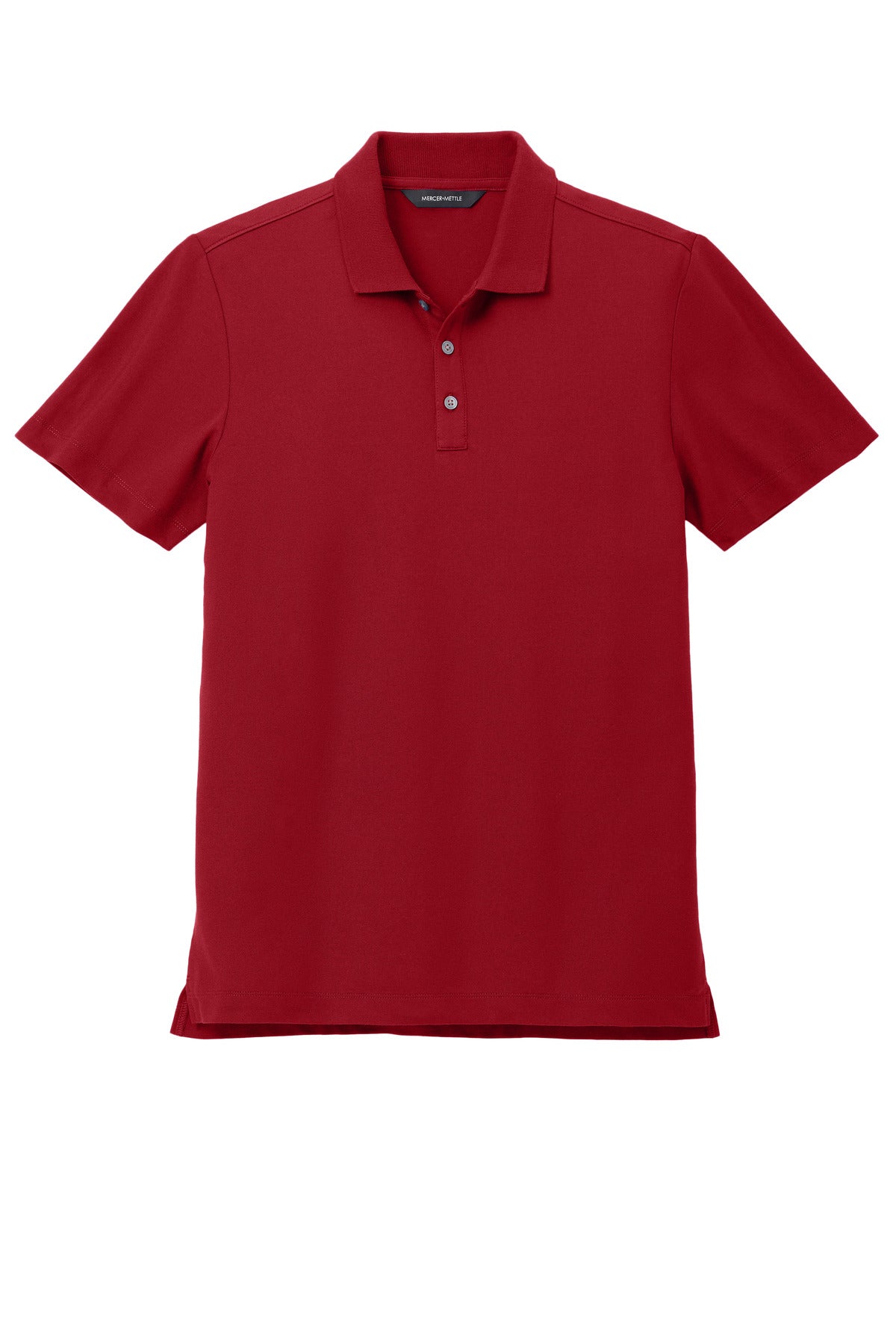 Mercer+Mettle Stretch Pique Polo – Apple Red – flat front