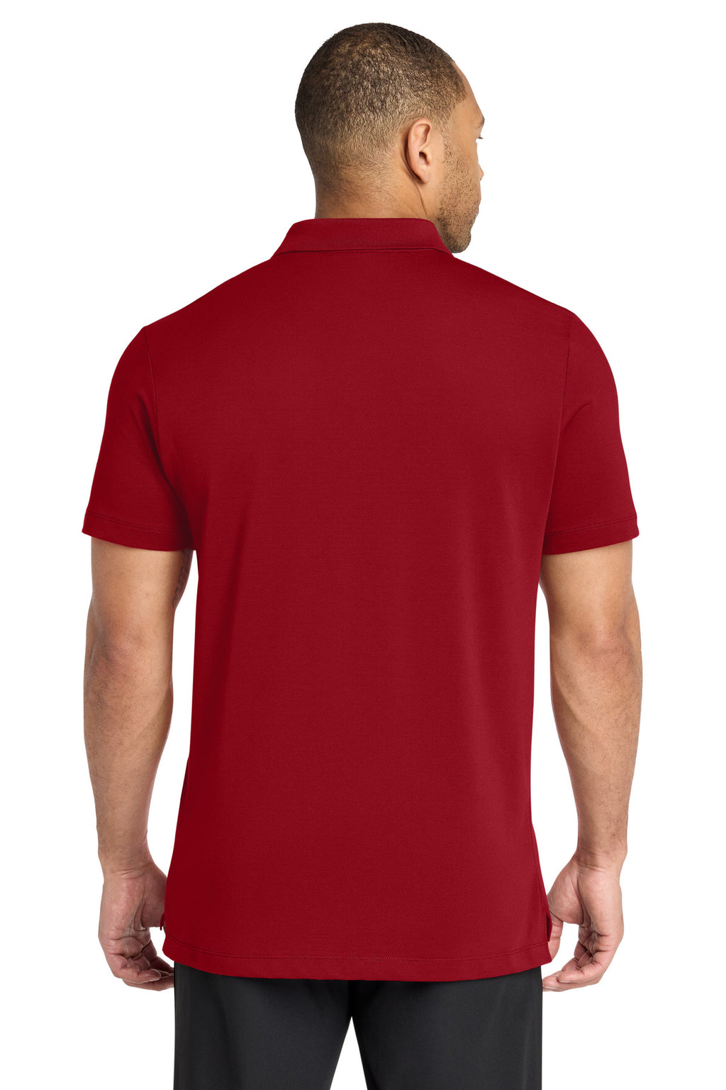 Mercer+Mettle Stretch Pique Polo – Apple Red – back