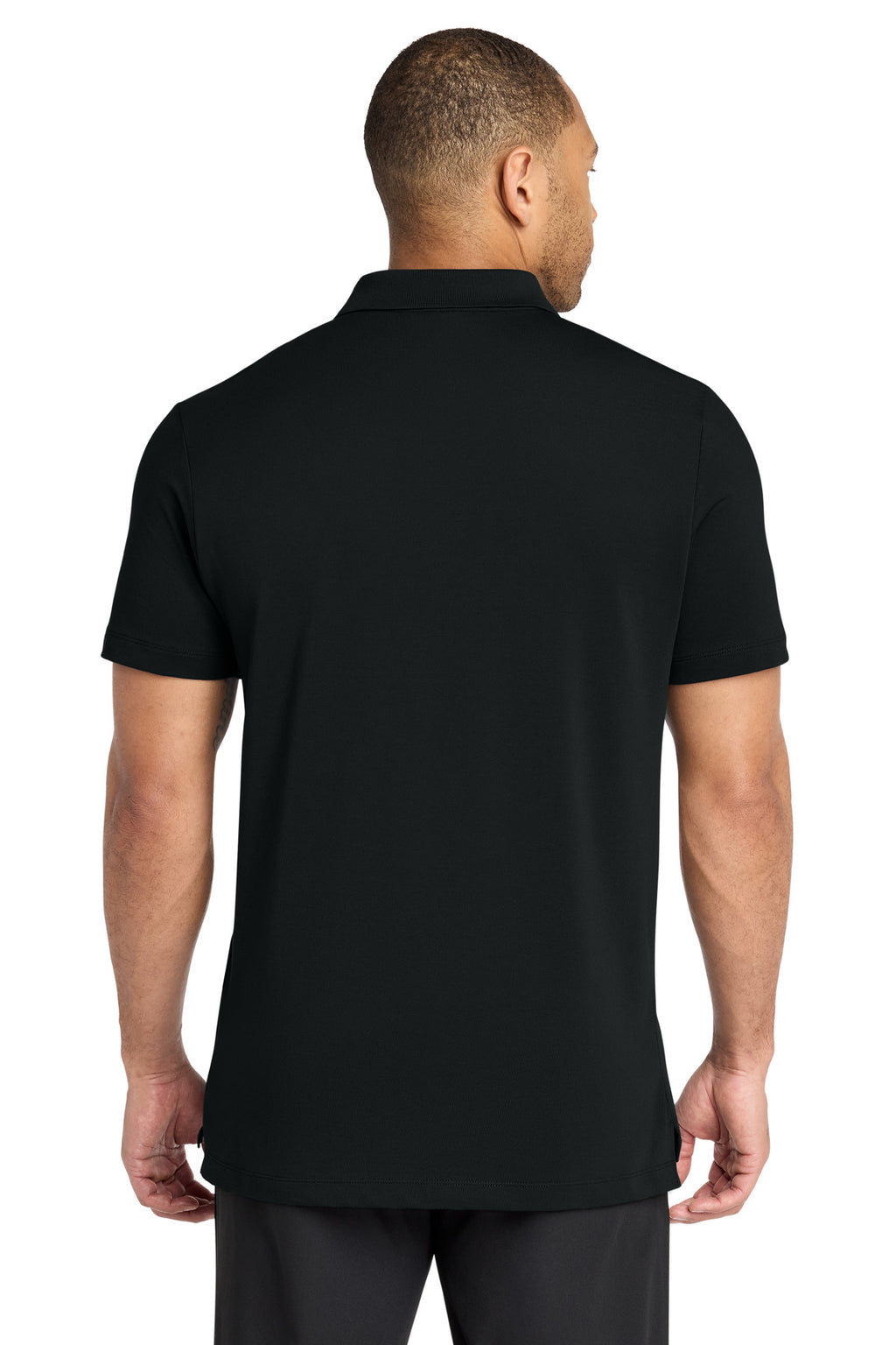 Mercer+Mettle Stretch Pique Polo – Deep Black – back