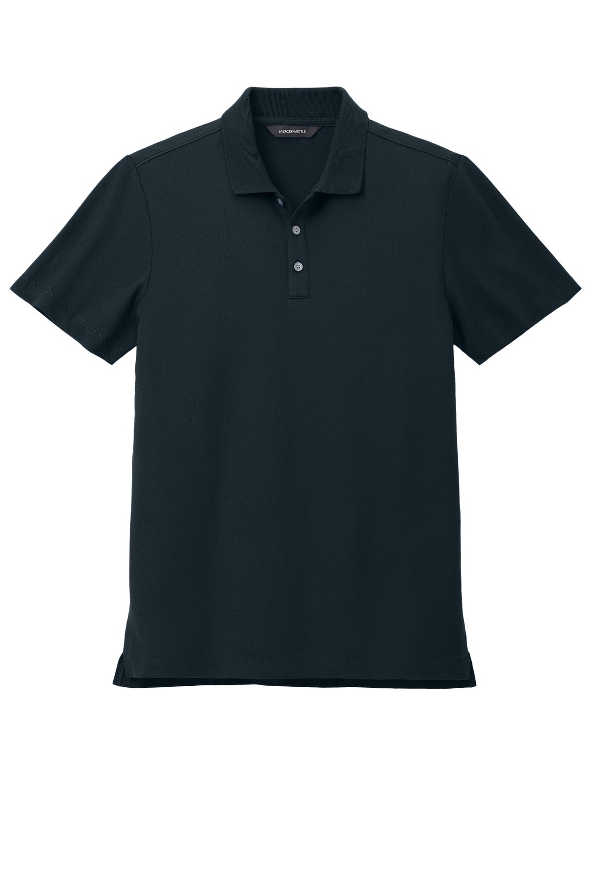 Mercer+Mettle Stretch Pique Polo – Night Navy – flat front
