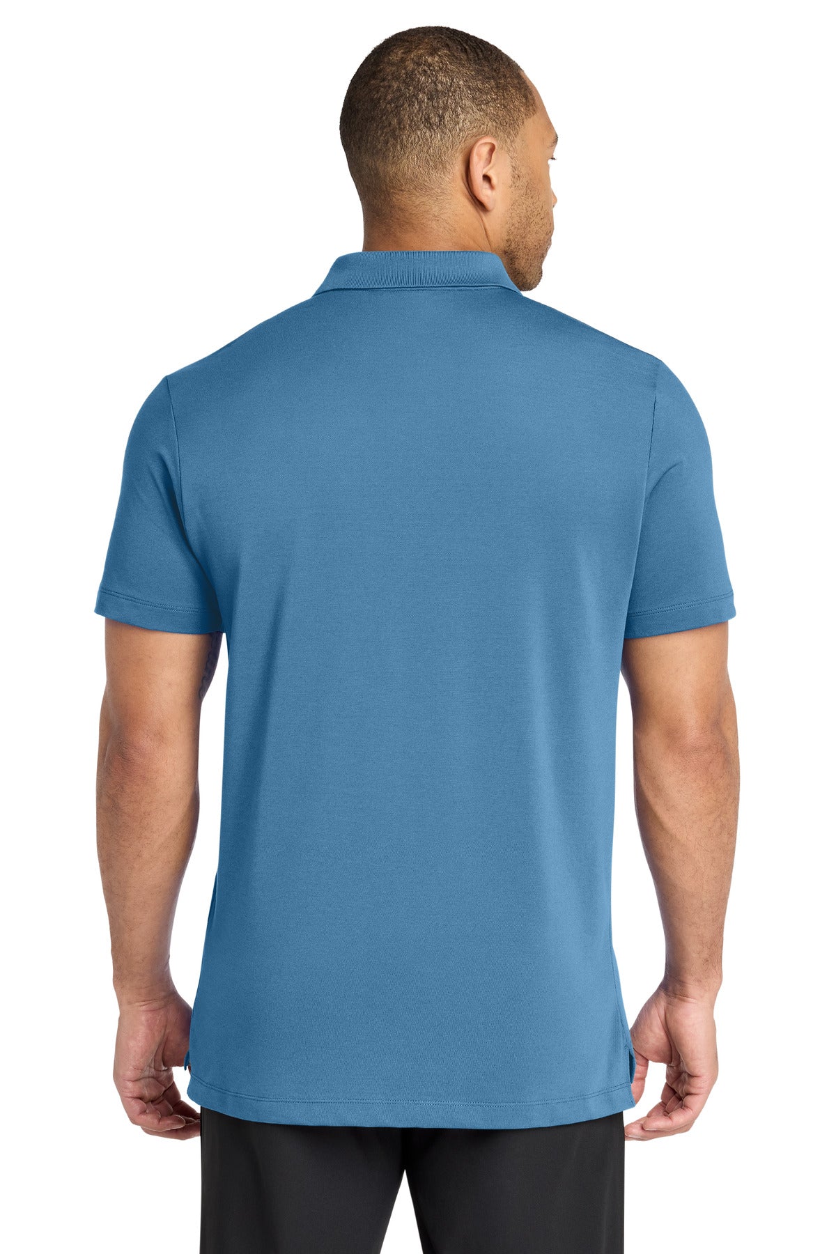 Mercer+Mettle Stretch Pique Polo – Parisian Blue – back