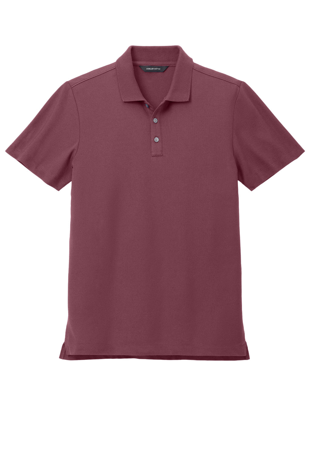 Mercer+Mettle Stretch Pique Polo – Rosewood – flat front