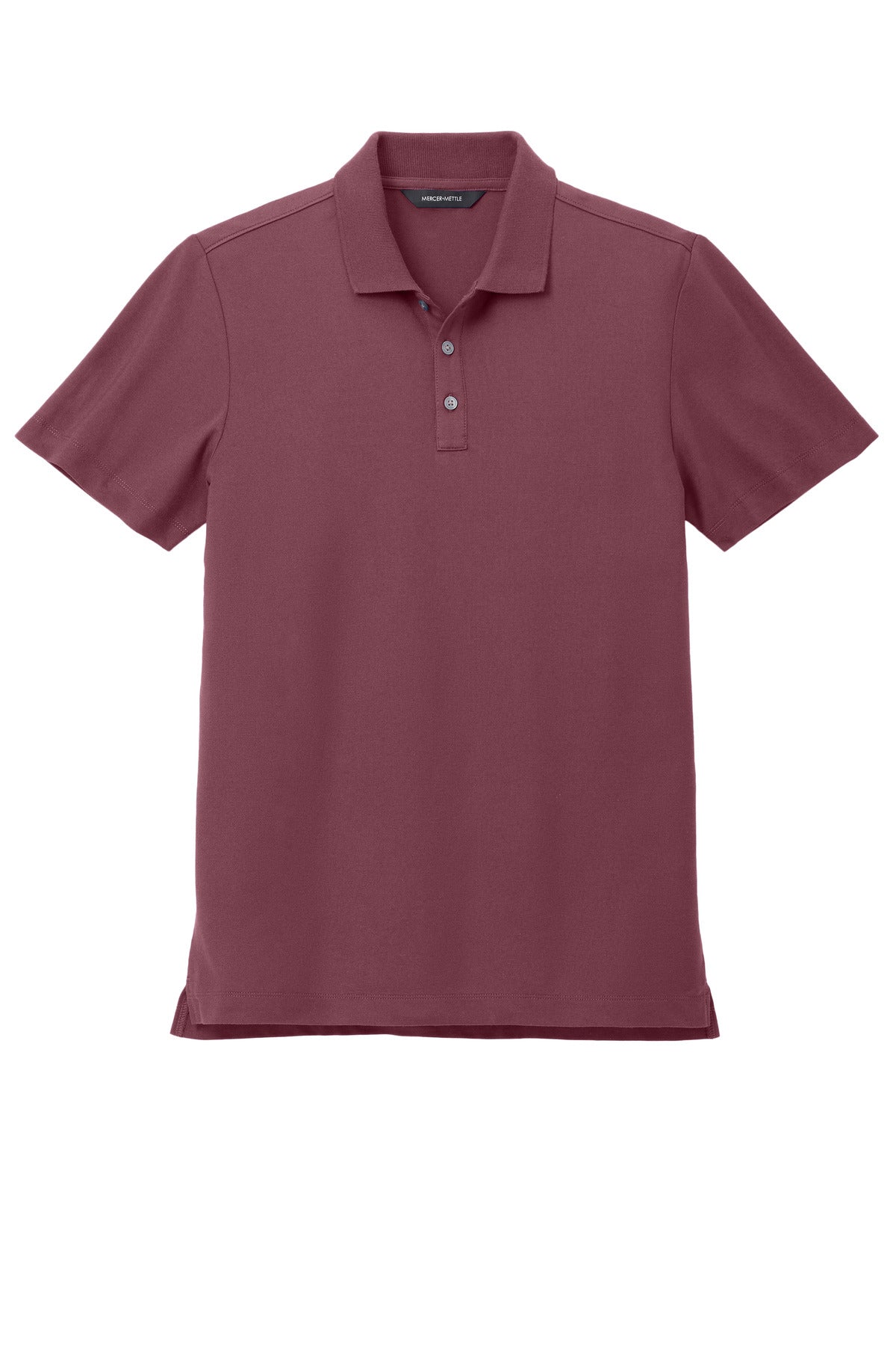 Mercer+Mettle Stretch Pique Polo – Rosewood – flat front