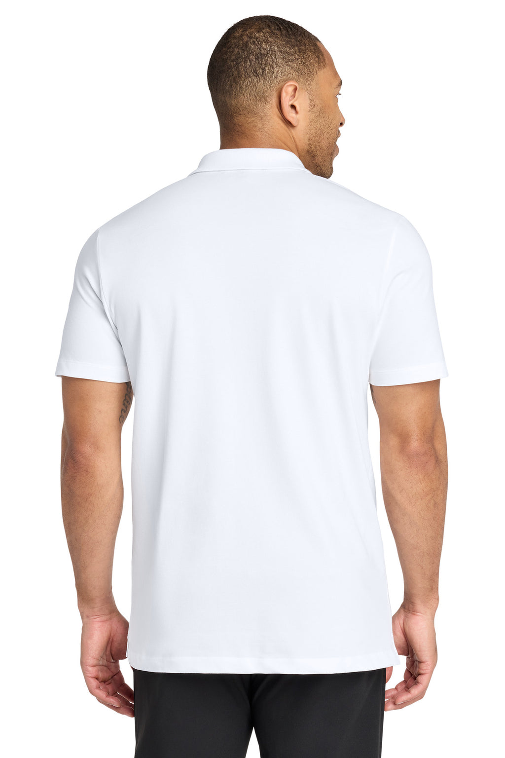Mercer+Mettle Stretch Pique Polo – White – back