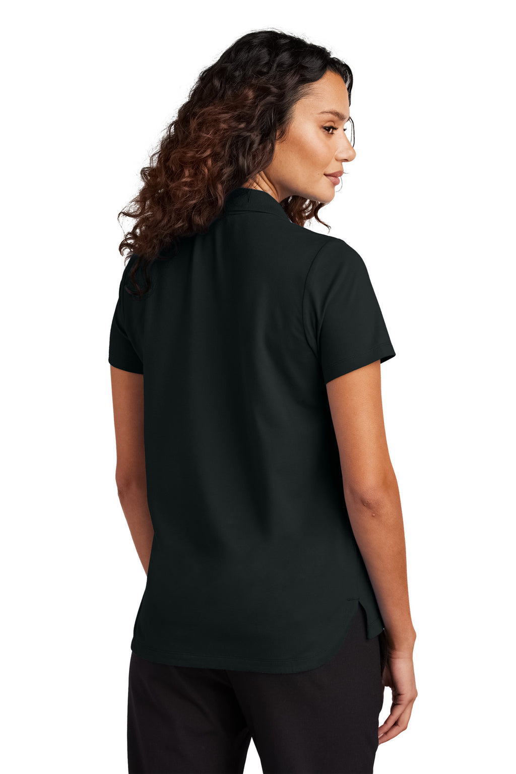 Mercer+Mettle Women's Stretch Pique Polo – Deep Black – back