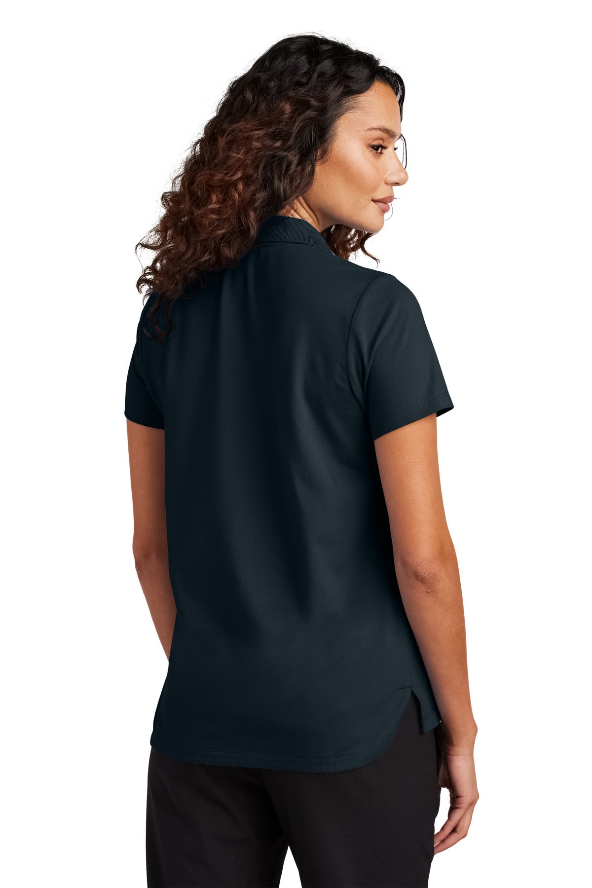 Mercer+Mettle Women's Stretch Pique Polo – Night Navy – back