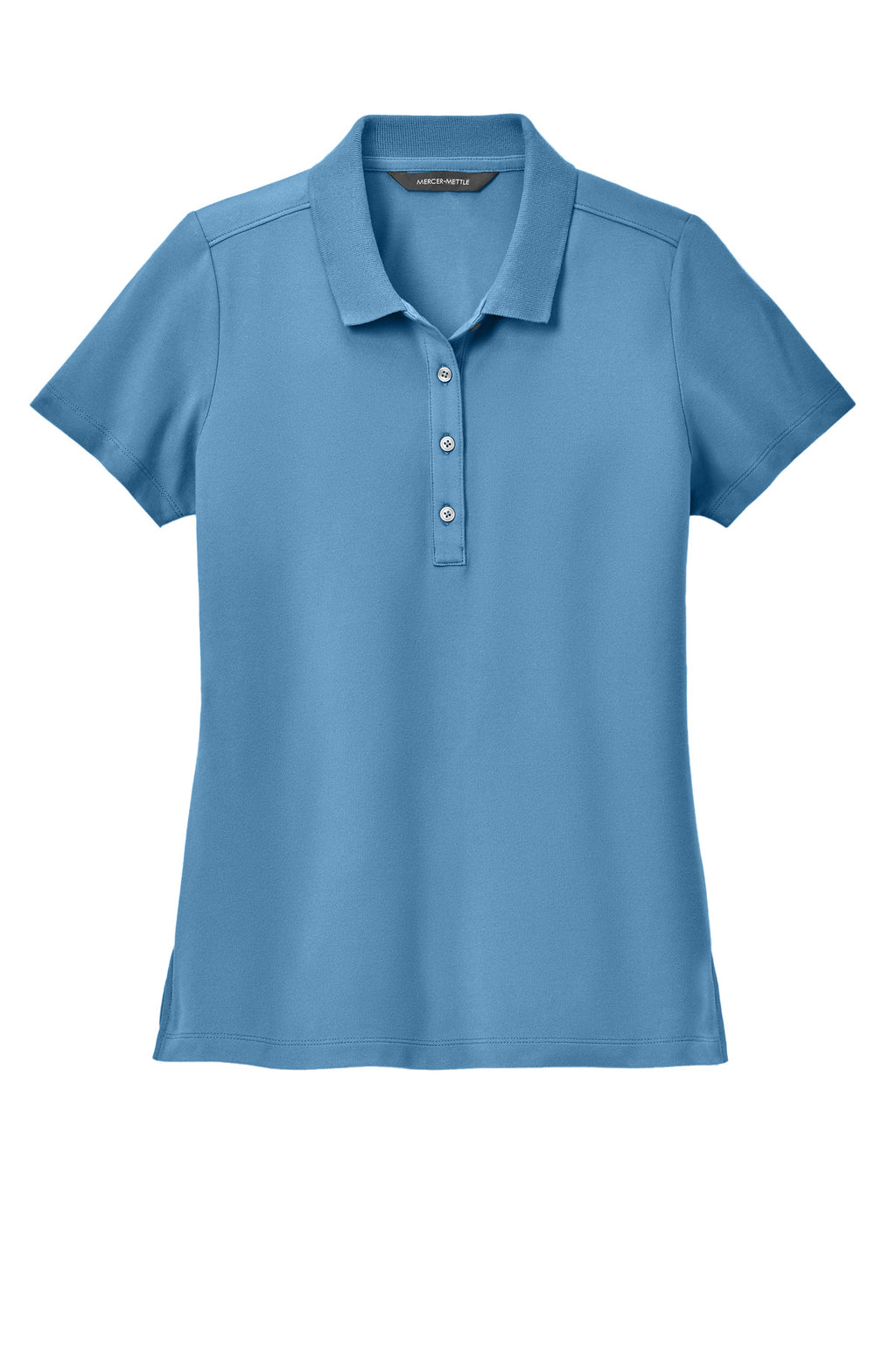 Mercer+Mettle Women's Stretch Pique Polo – Parisian Blue – flat front