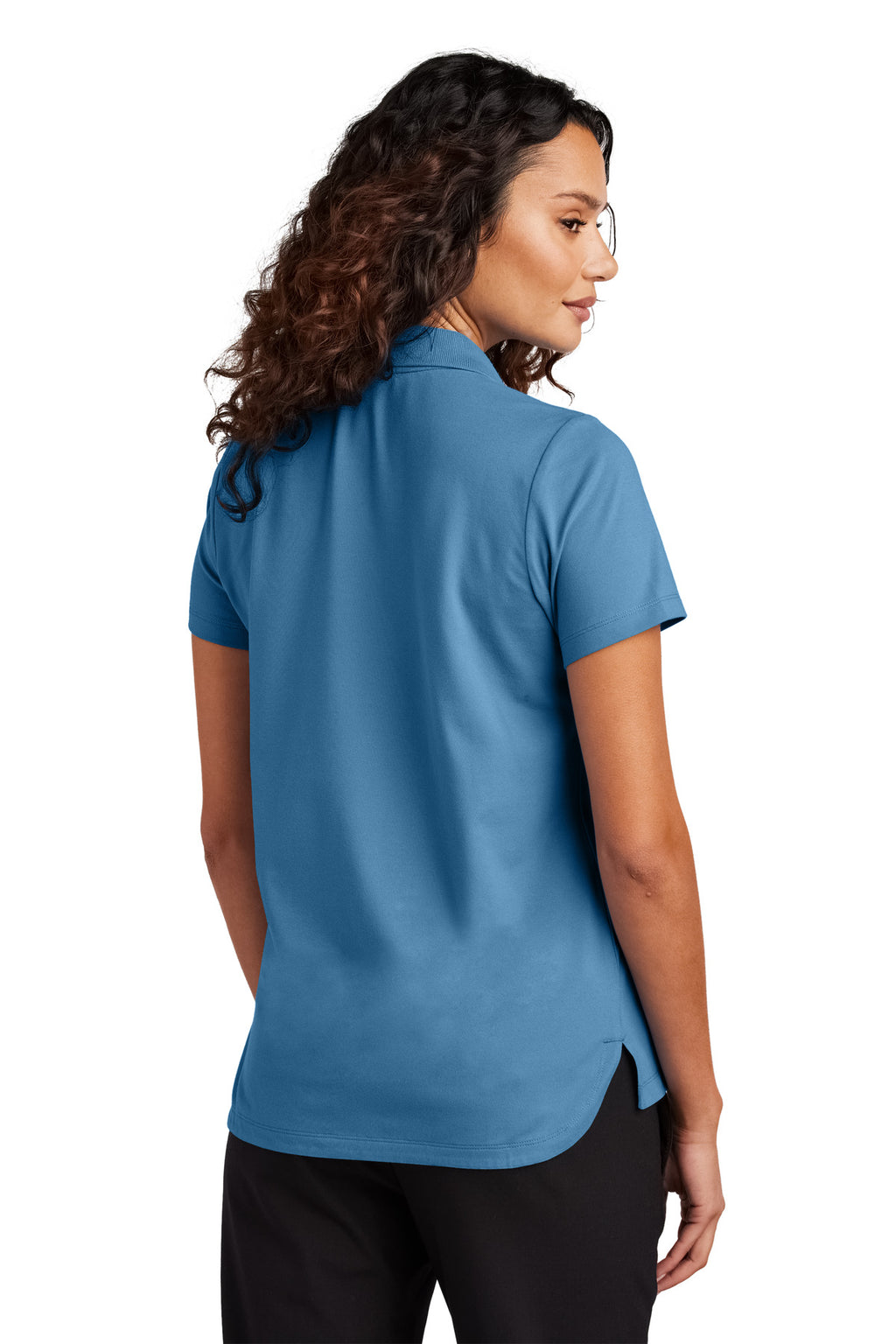 Mercer+Mettle Women's Stretch Pique Polo – Parisian Blue – back