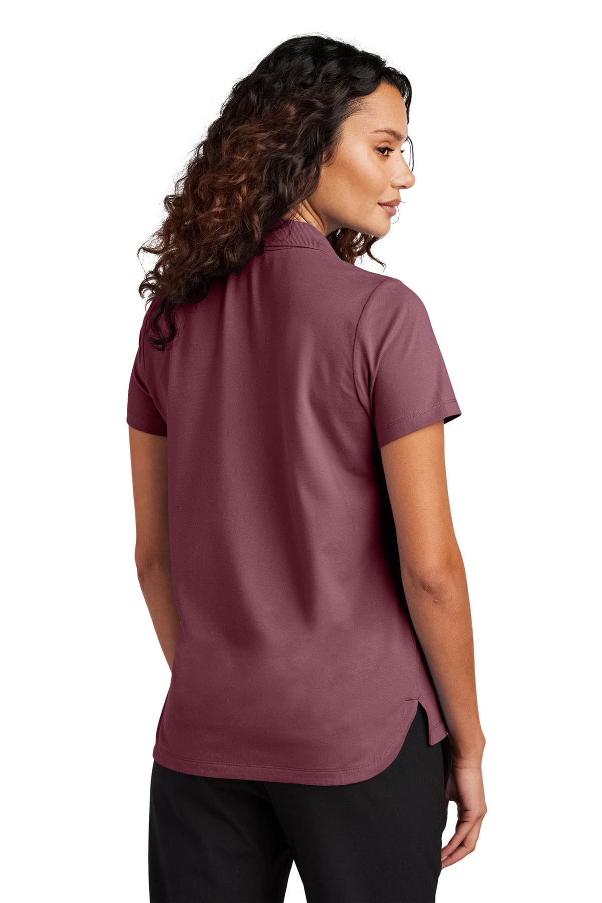 Mercer+Mettle Women's Stretch Pique Polo – Rosewood – back