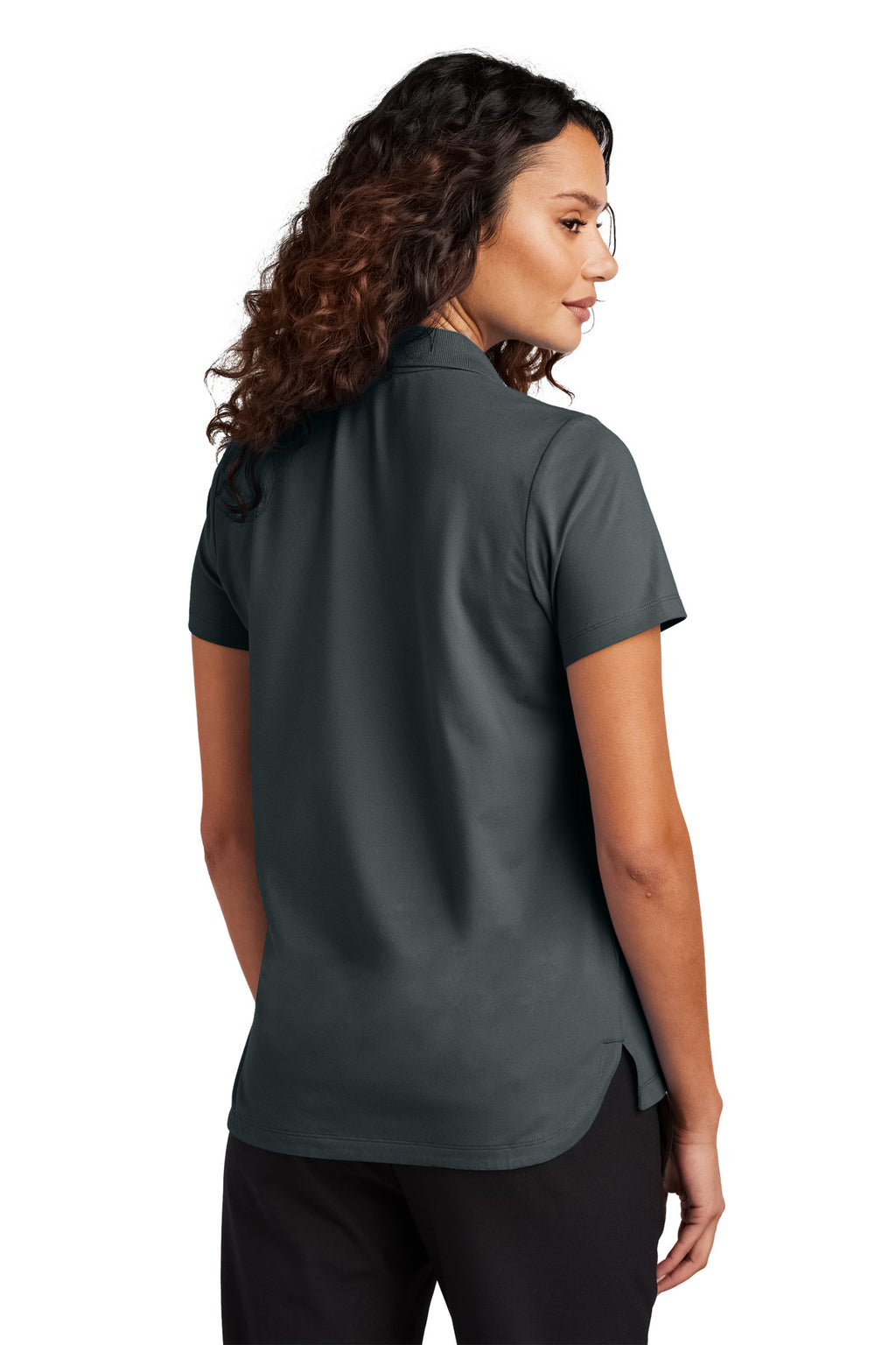 Mercer+Mettle Women's Stretch Pique Polo – Storm Grey – back