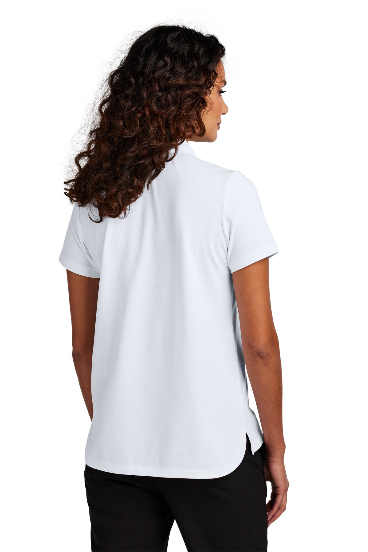 Mercer+Mettle Women's Stretch Pique Polo – White – back
