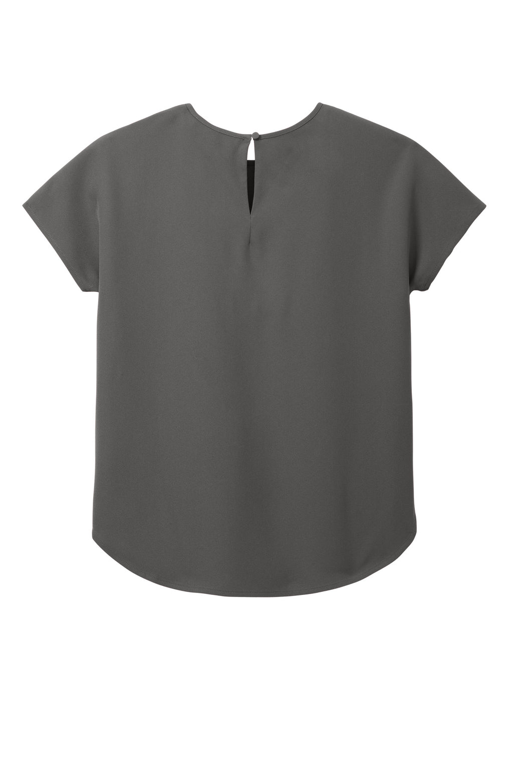 Mercer+Mettle Women's Stretch Crepe Crew – Anchor Grey – flat back