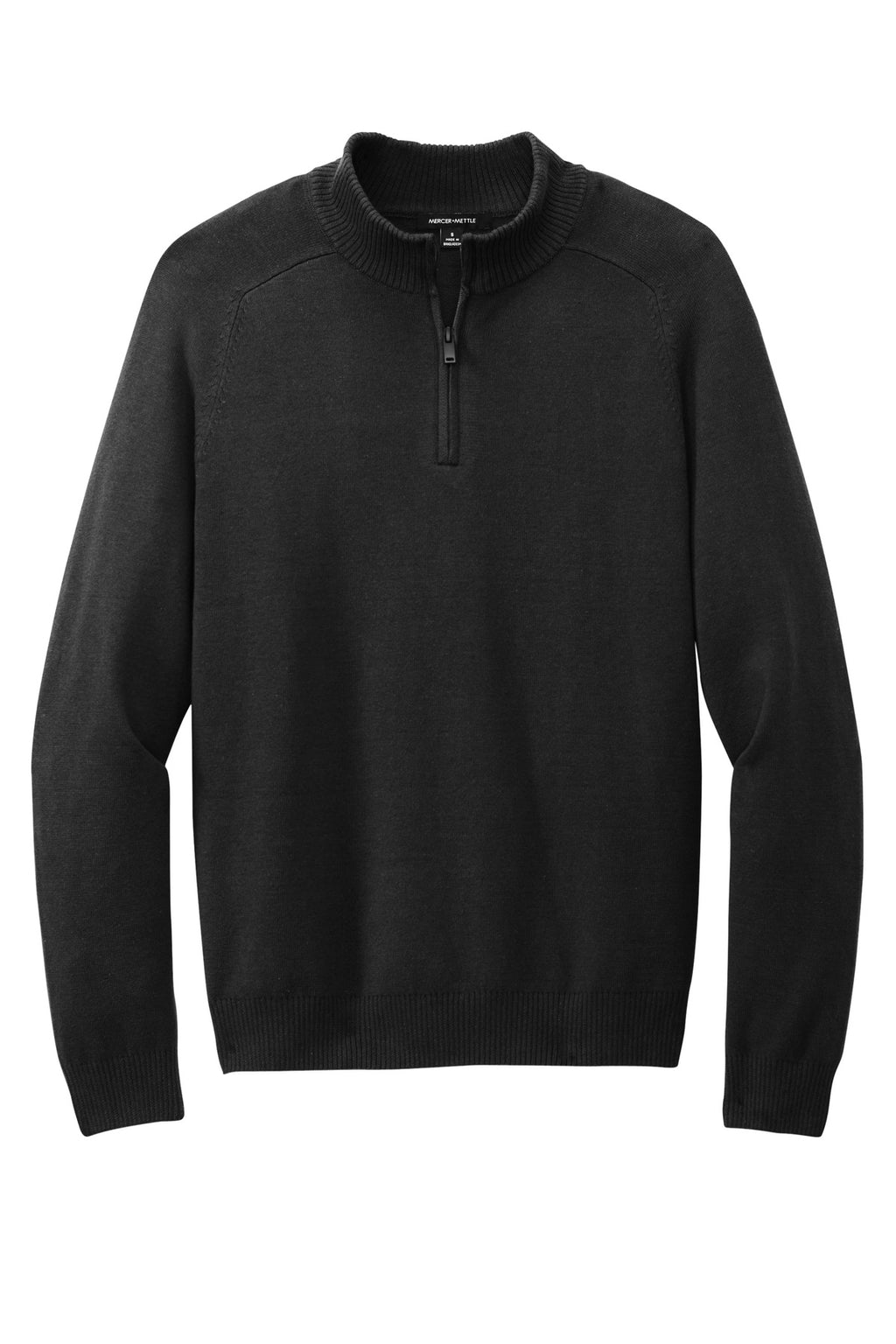 Mercer+Mettle 1/4-Zip Sweater – Deep Black – flat front
