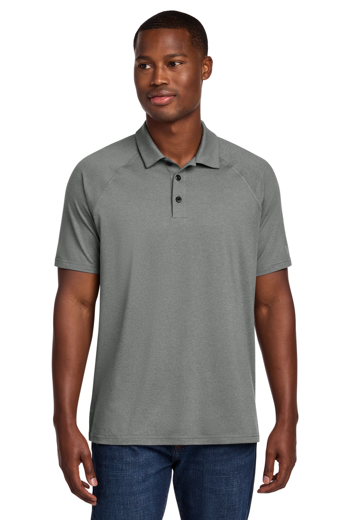 New Era Power Polo – Shadow Grey Heather