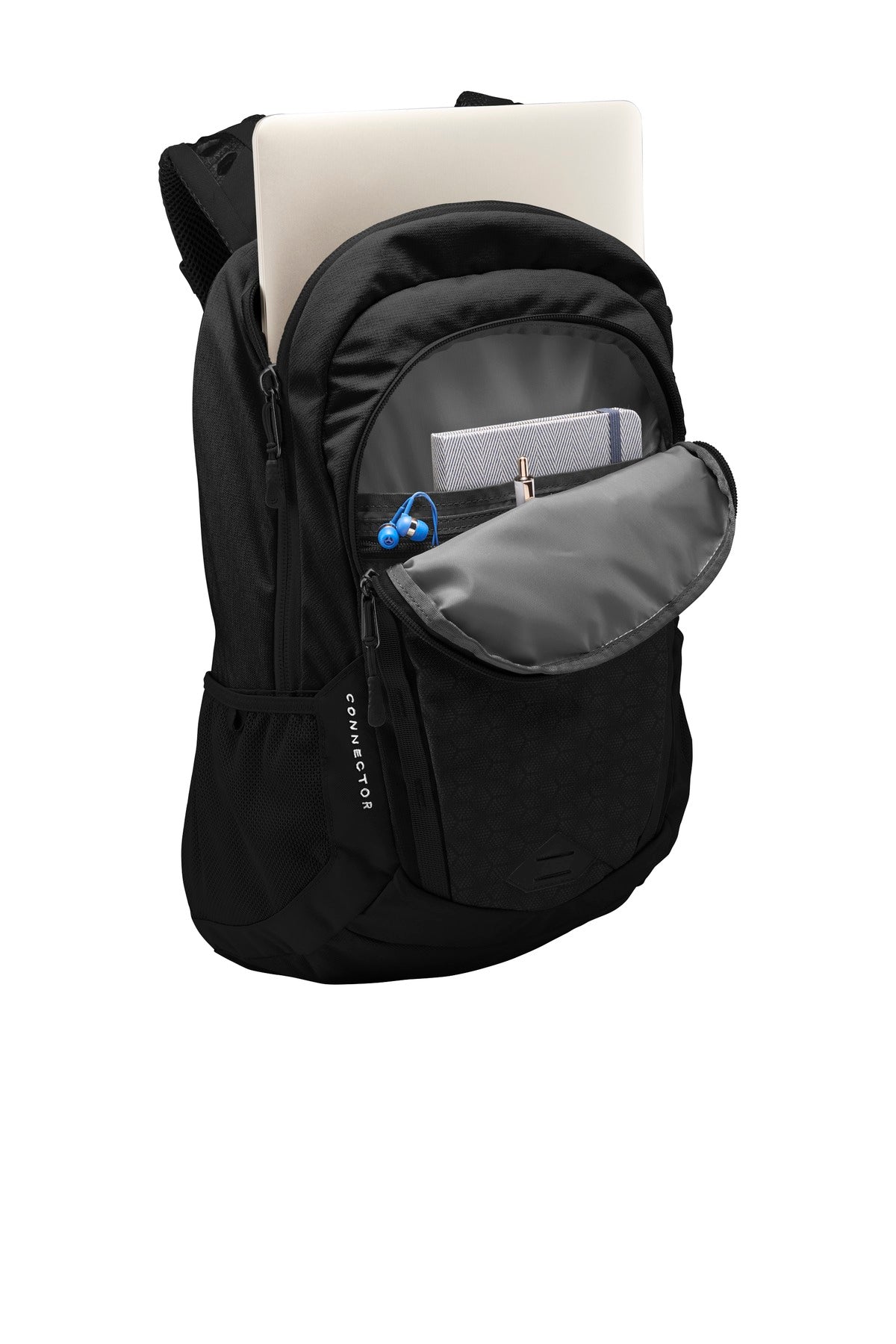 The North Face Connector Backpack – TNF Black/TNF White – flat front