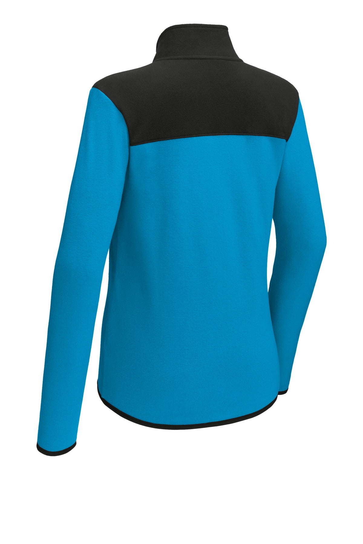 The North Face Women's Glacier Full-Zip Fleece Jacket – Hero Blue/ TNF Black – flat back