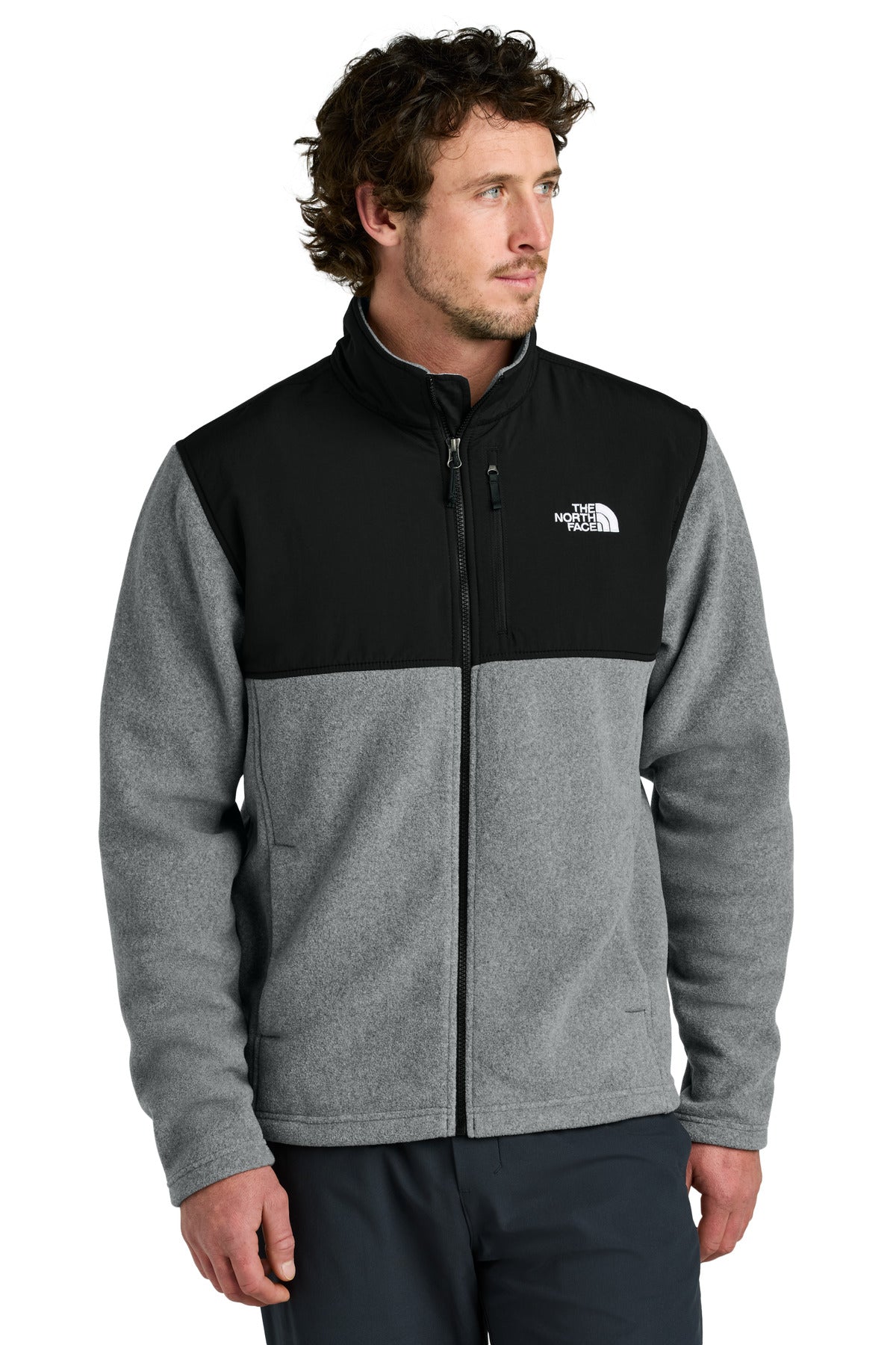 The North Face Highest Peak Full-Zip Fleece Jacket – TNF Medium Grey Heather/TNF Black