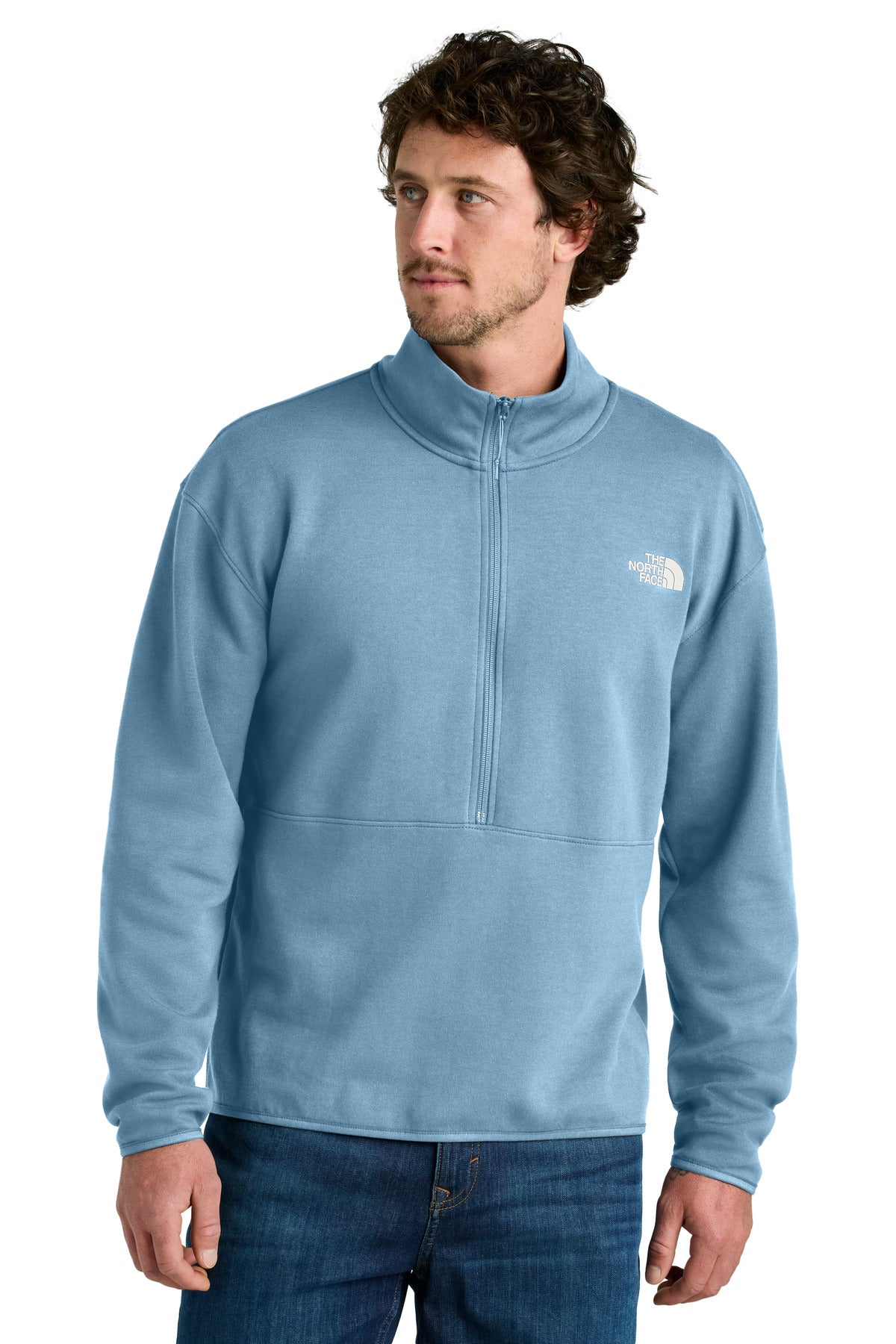 The North Face Double-Knit 1/2-Zip Fleece – Steel Blue