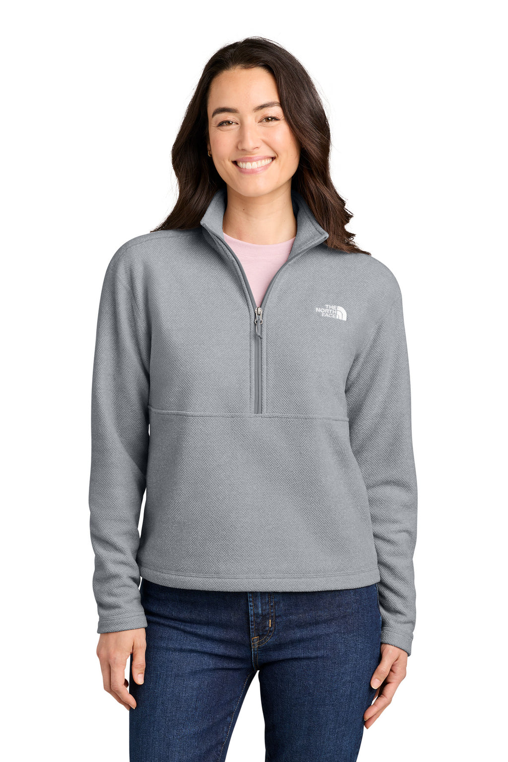 The North Face Women's Textured Pine Grove 1/2-Zip – TNF Light Grey Heather