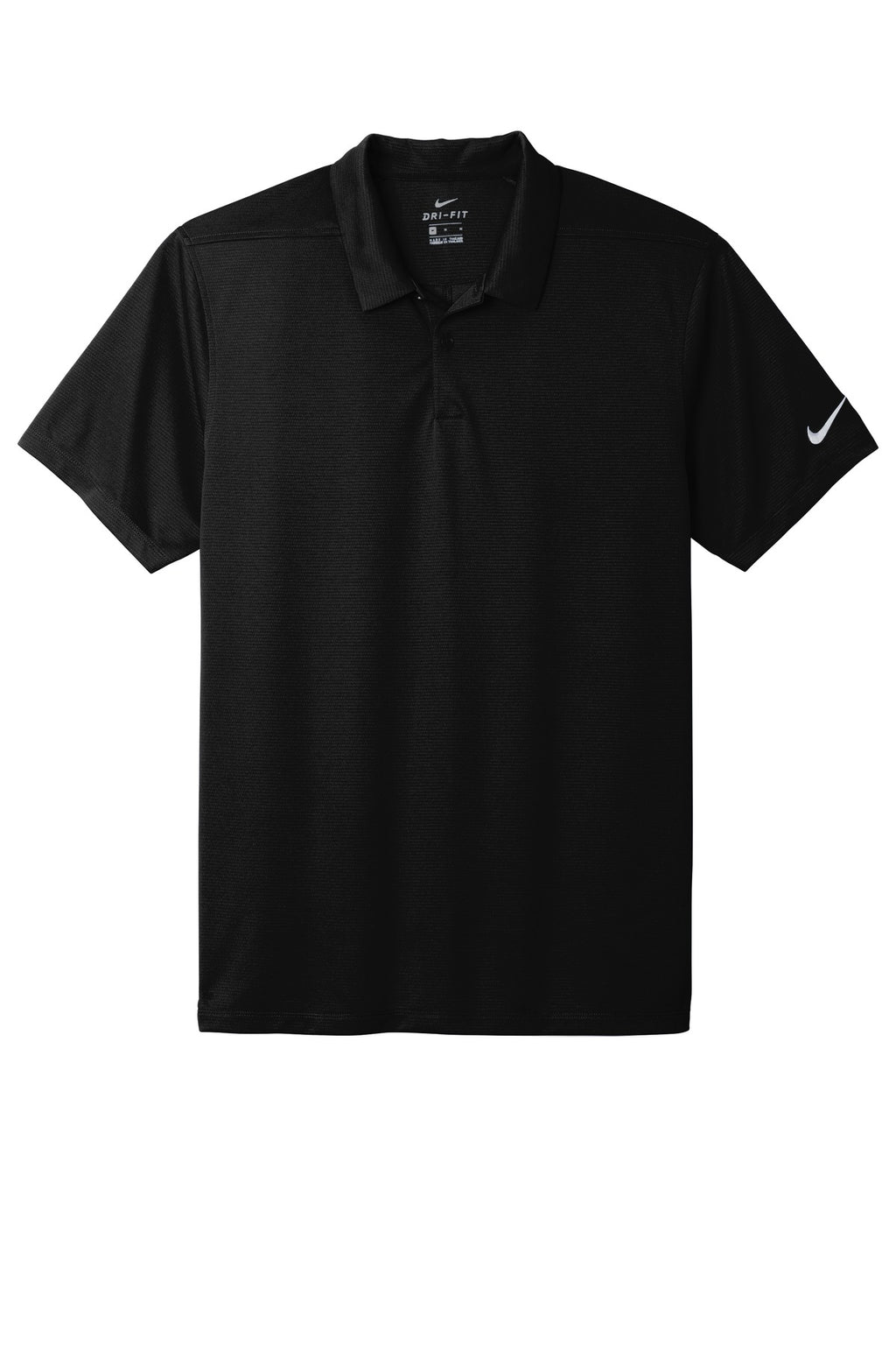Nike Dry Essential Solid Polo – Black – flat front