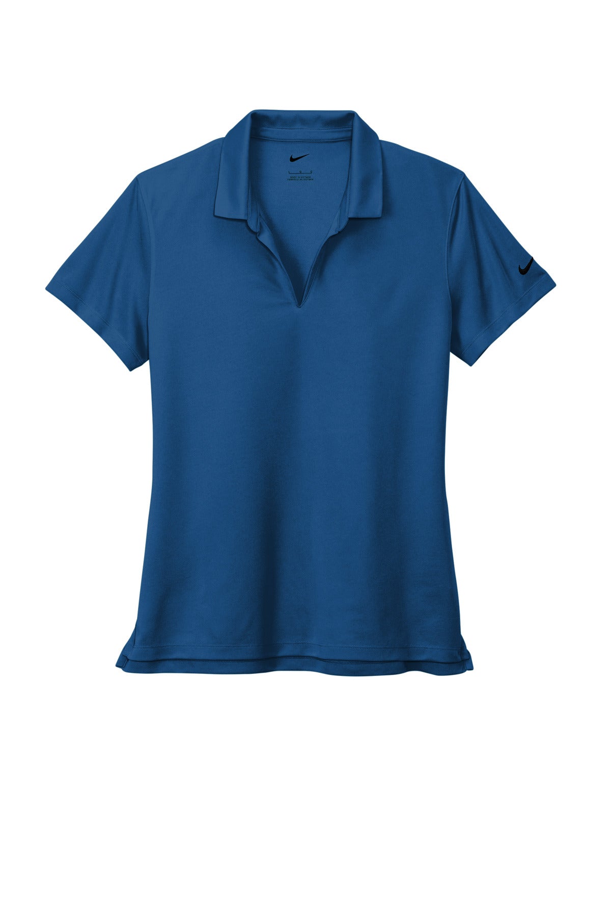 Nike Women's Dri-FIT Micro Pique 2.0 Polo – Gym Blue – flat front