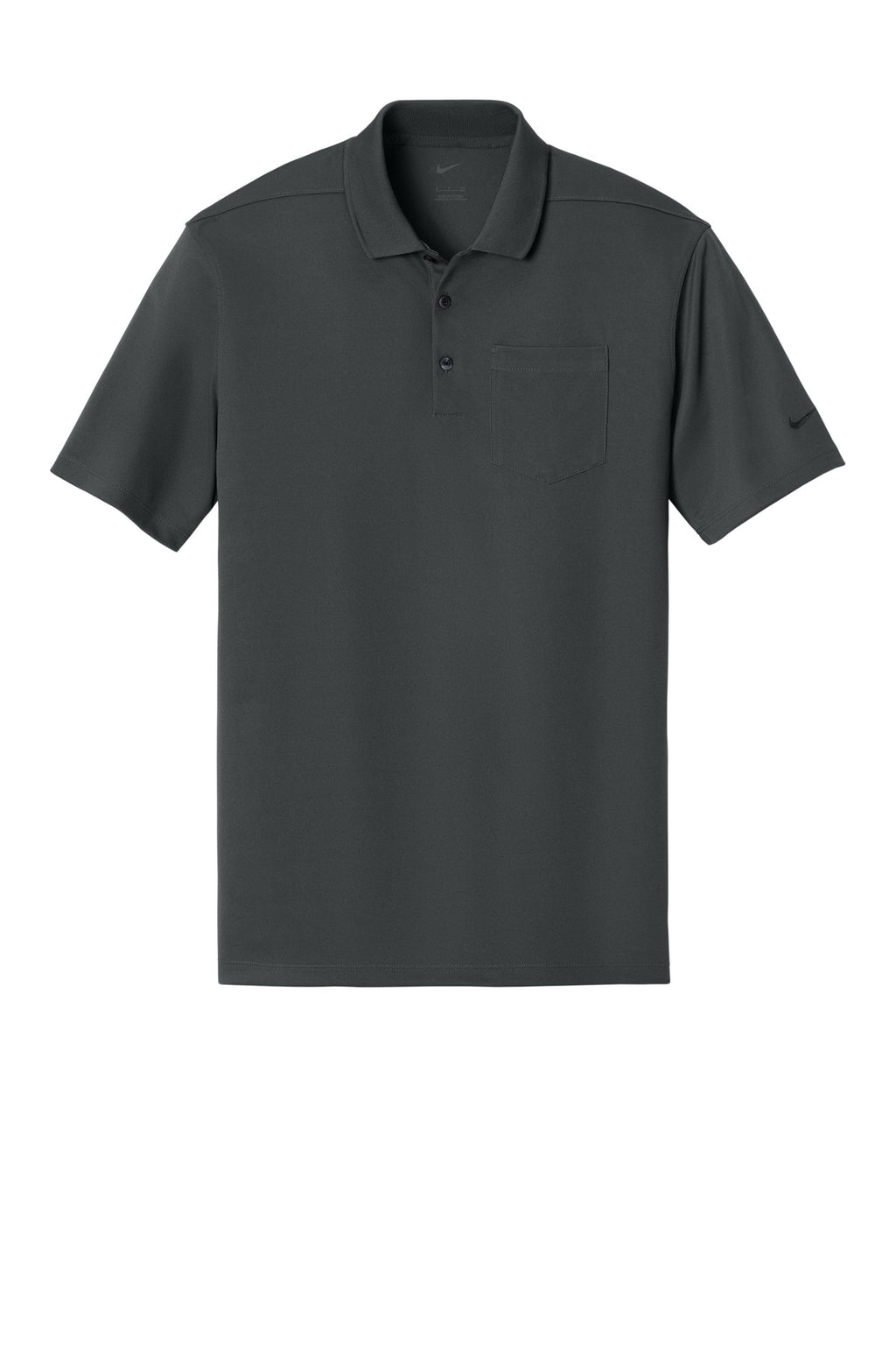 Nike Dri-FIT Micro Pique 2.0 Pocket Polo – Anthracite – flat front
