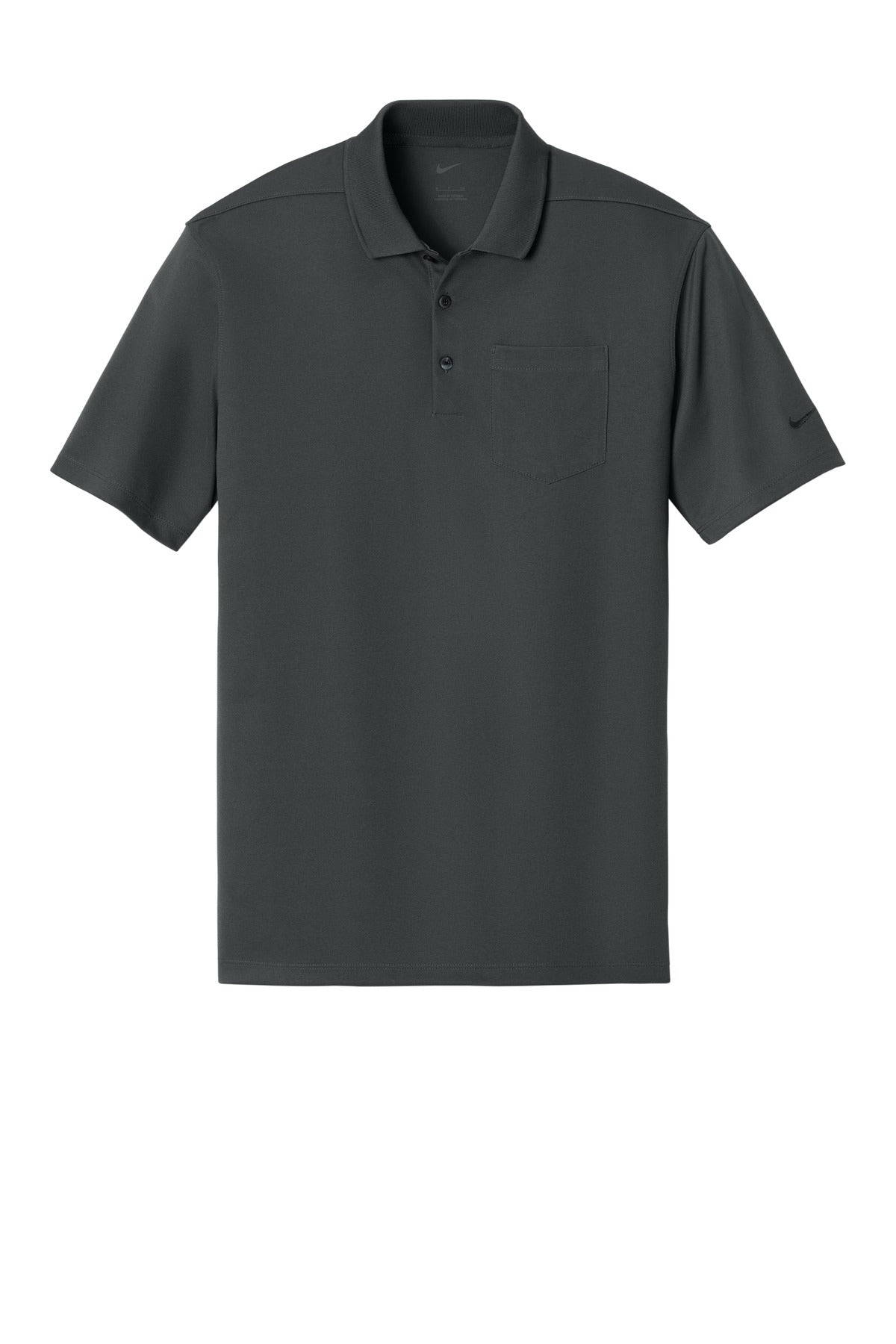 Nike Dri-FIT Micro Pique 2.0 Pocket Polo – Anthracite – flat front