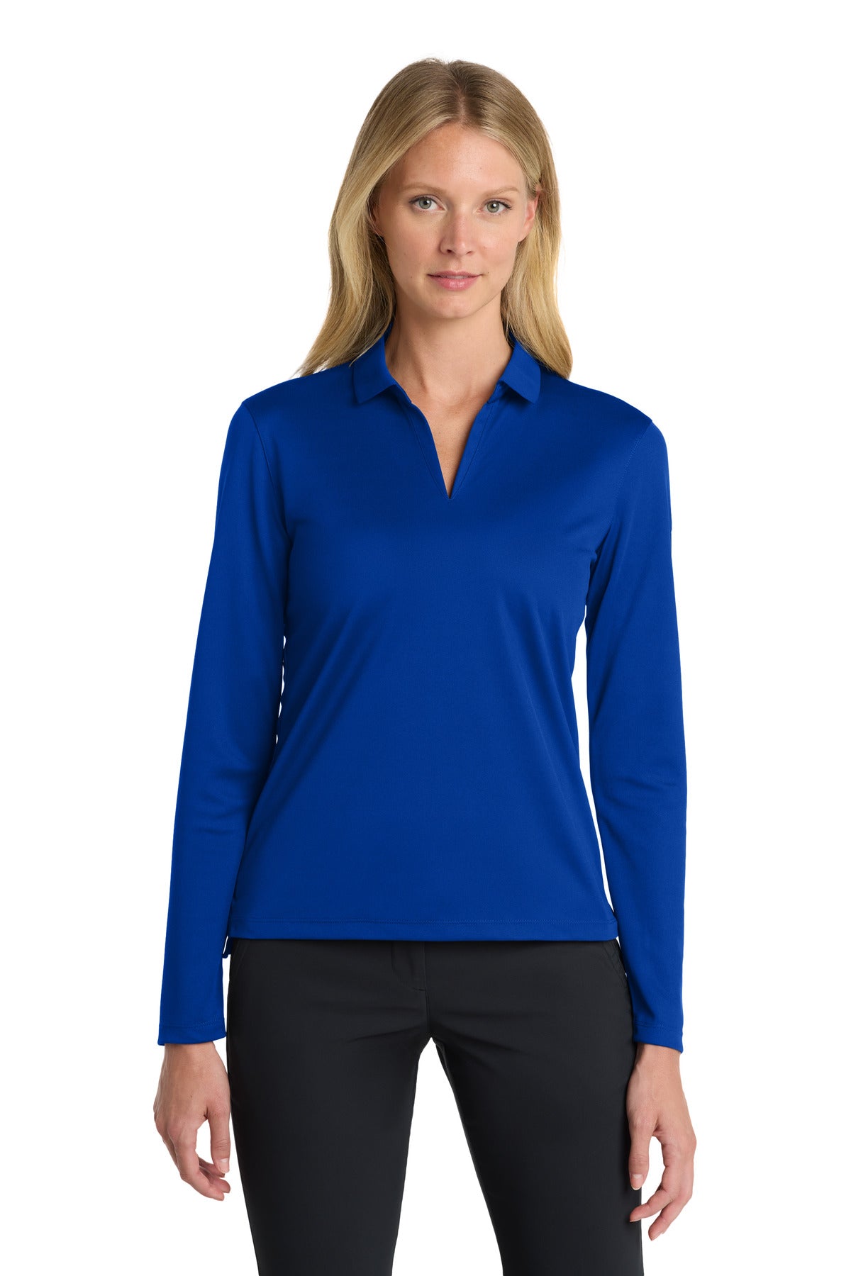 Nike Women's Dri-FIT Micro Pique 2.0 Long Sleeve Polo – Game Royal