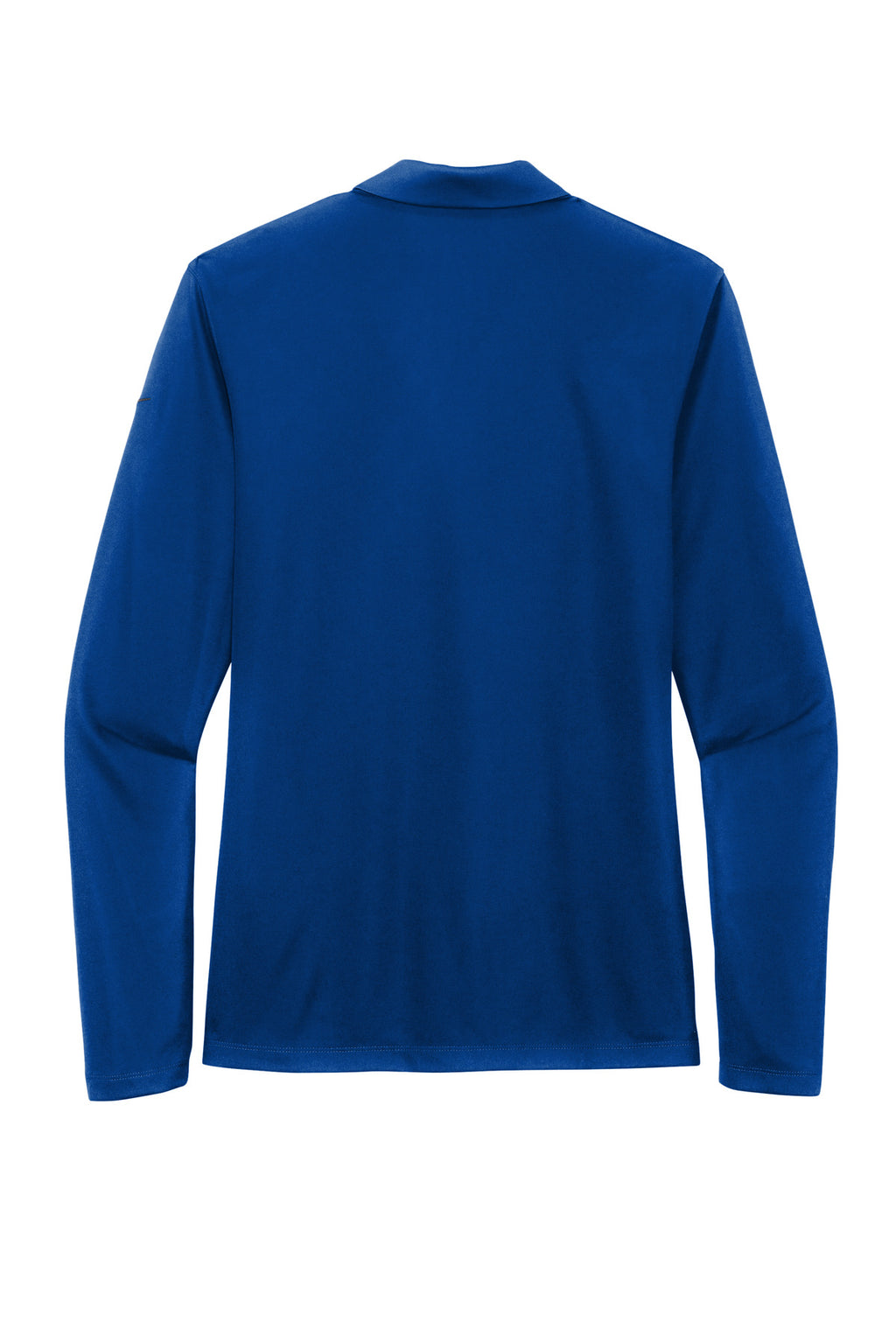 Nike Women's Dri-FIT Micro Pique 2.0 Long Sleeve Polo – Gym Blue – flat back