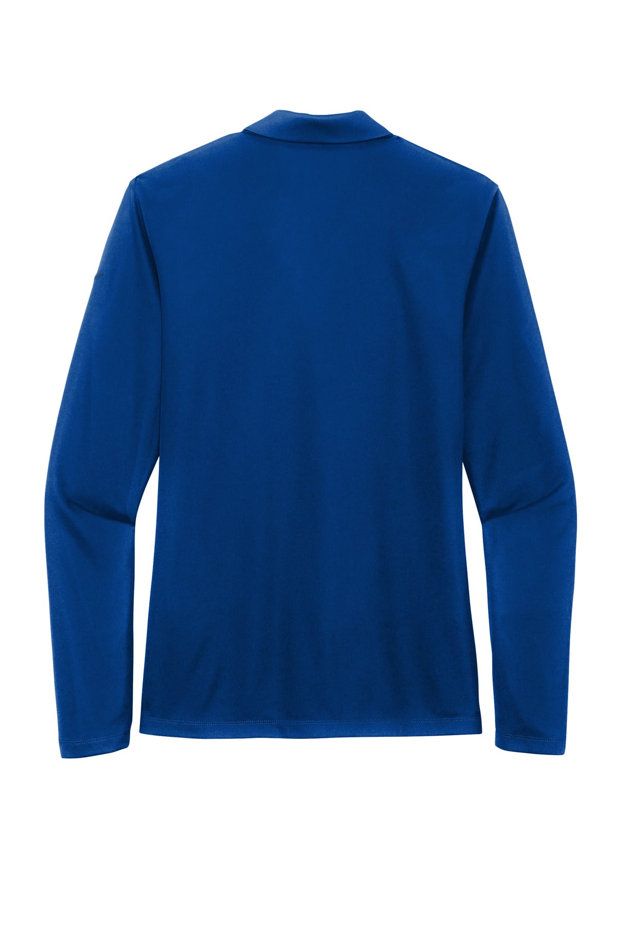 Nike Women's Dri-FIT Micro Pique 2.0 Long Sleeve Polo – Gym Blue – flat back