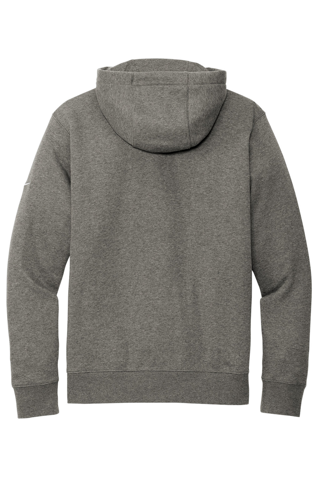 Nike Club Fleece Sleeve Swoosh Full-Zip Hoodie – Charcoal Heather – flat back