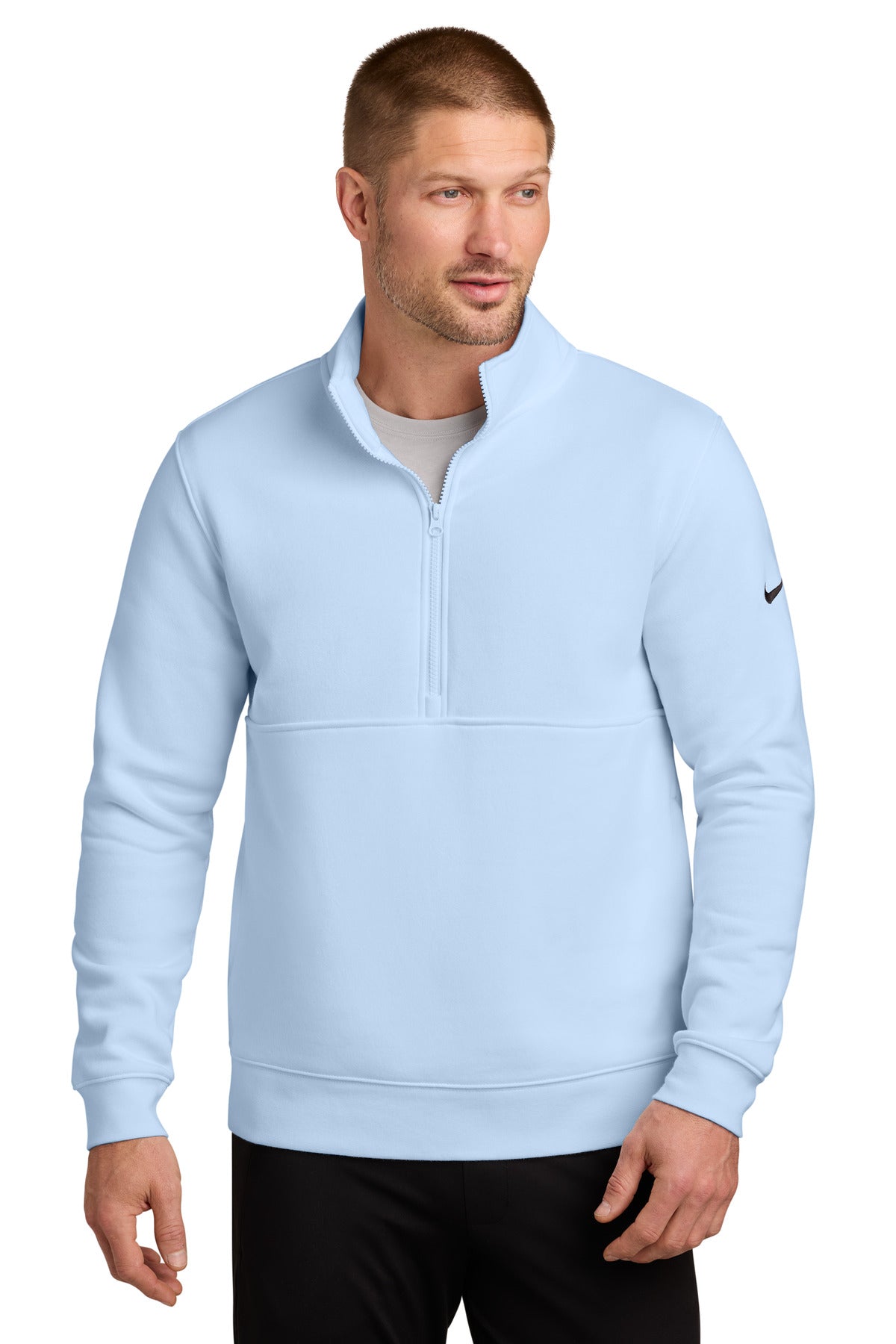 Nike Club Fleece Sleeve Swoosh 1/2-Zip – Hydrogen Blue
