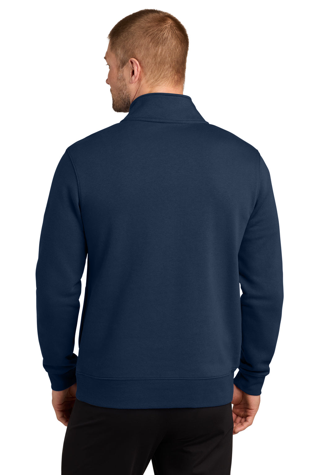 Nike Club Fleece Sleeve Swoosh 1/2-Zip – Midnight Navy – back
