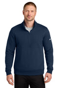 Nike Club Fleece Sleeve Swoosh 1/2-Zip – Midnight Navy – front