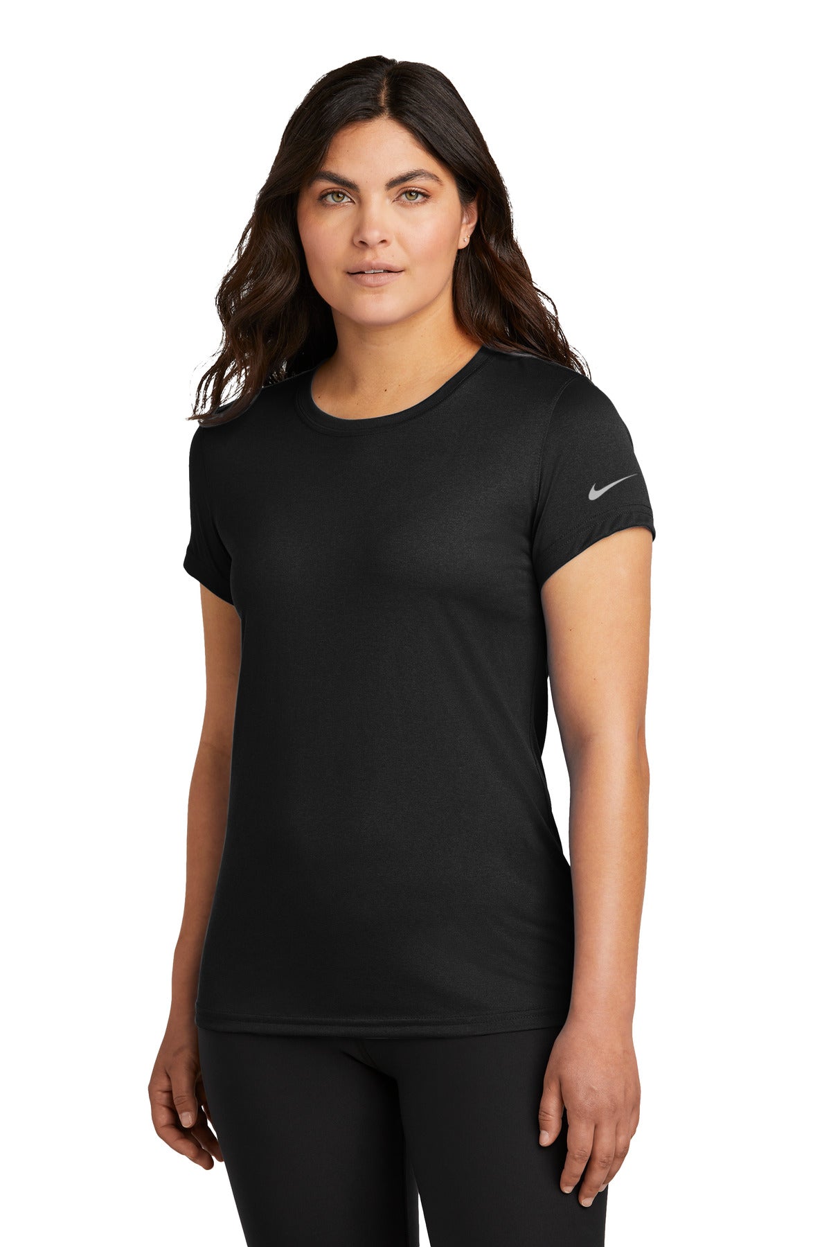 Nike Women's Swoosh Sleeve rLegend Tee – Black