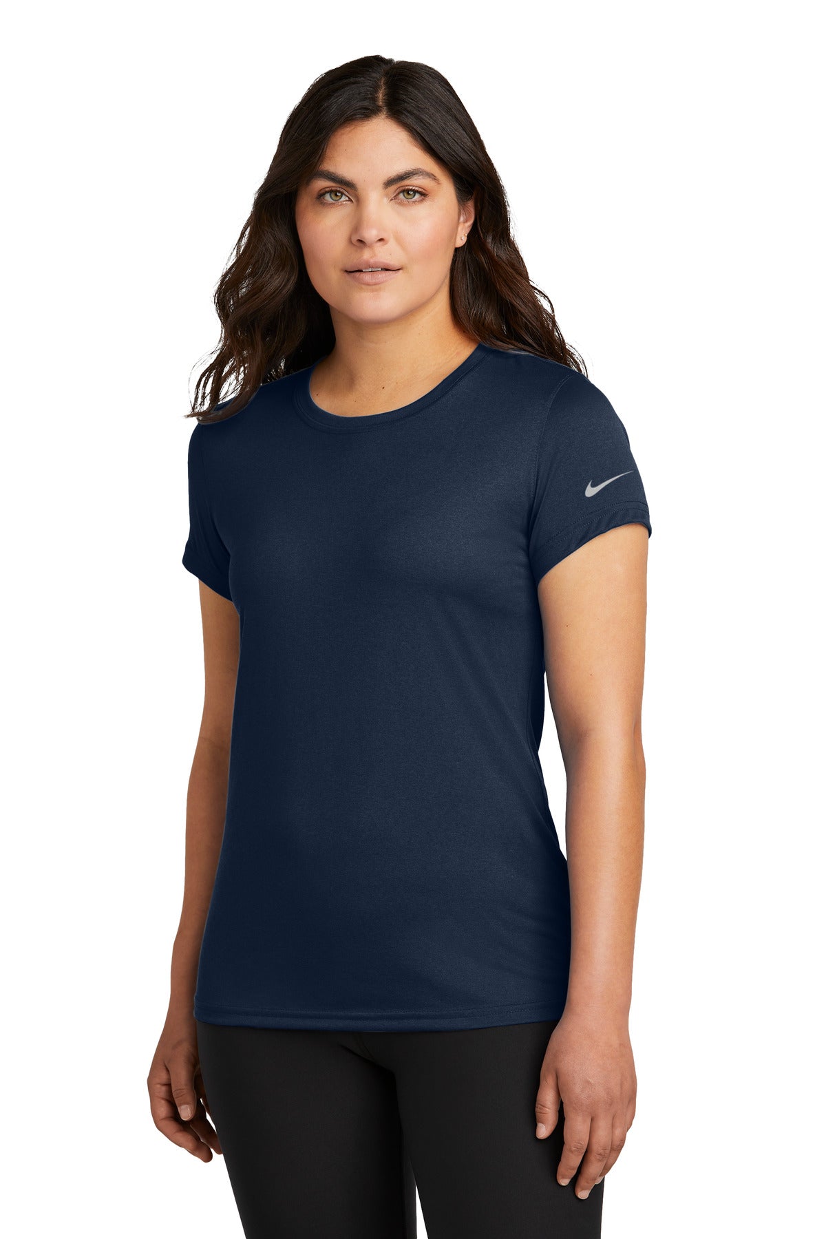 Nike Women's Swoosh Sleeve rLegend Tee – College Navy