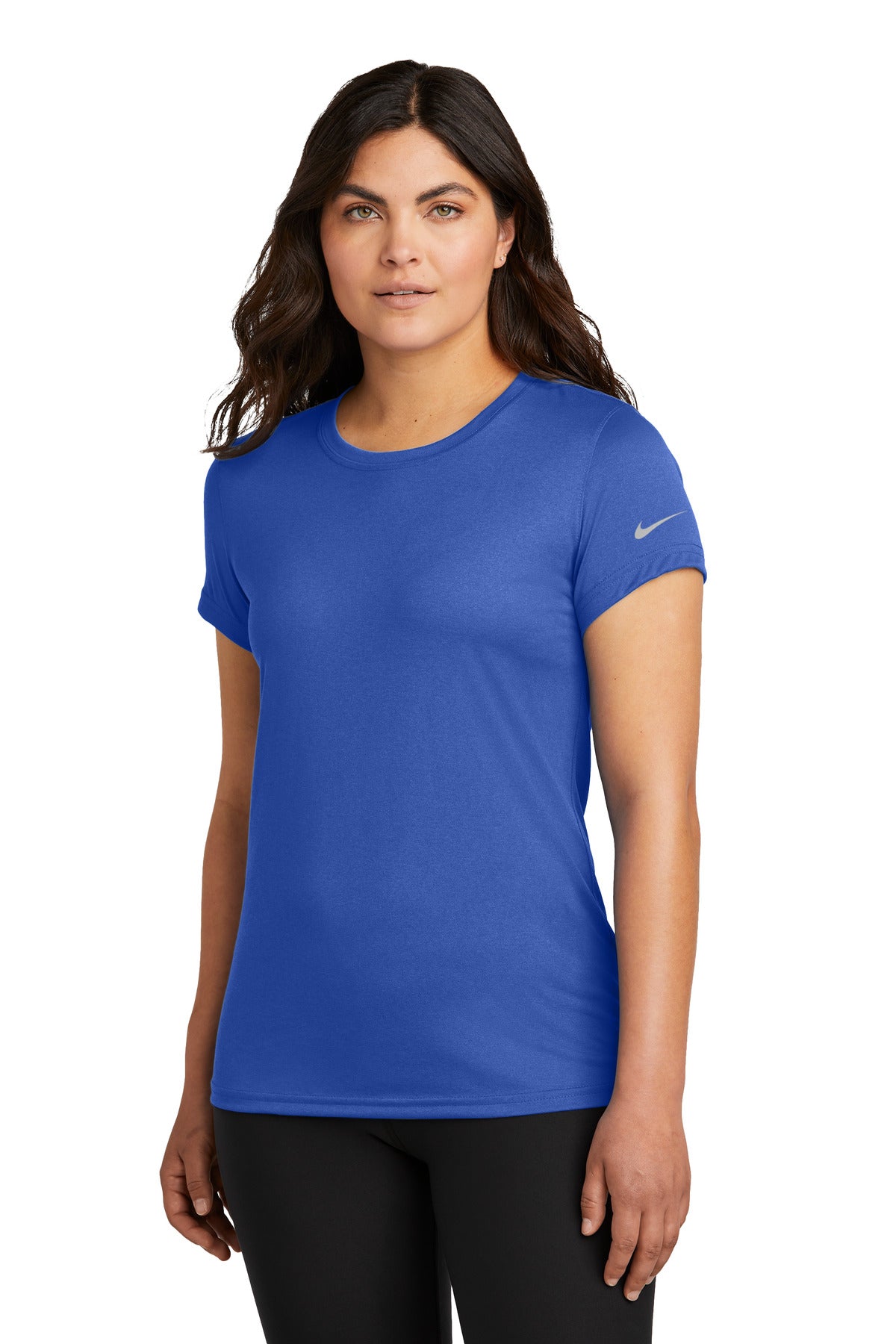 Nike Women's Swoosh Sleeve rLegend Tee – Game Royal – front