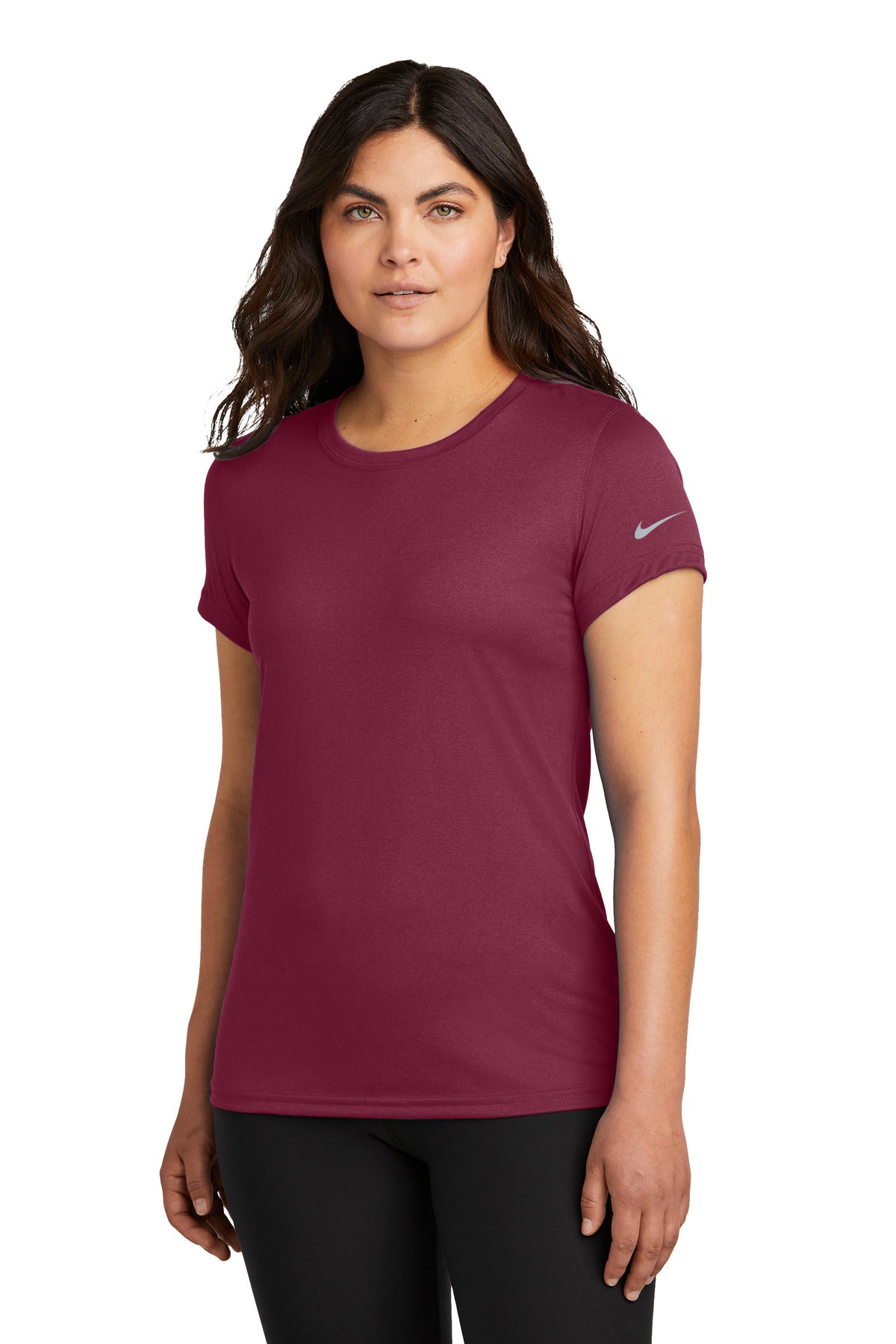 Nike Women's Swoosh Sleeve rLegend Tee – Team Maroon