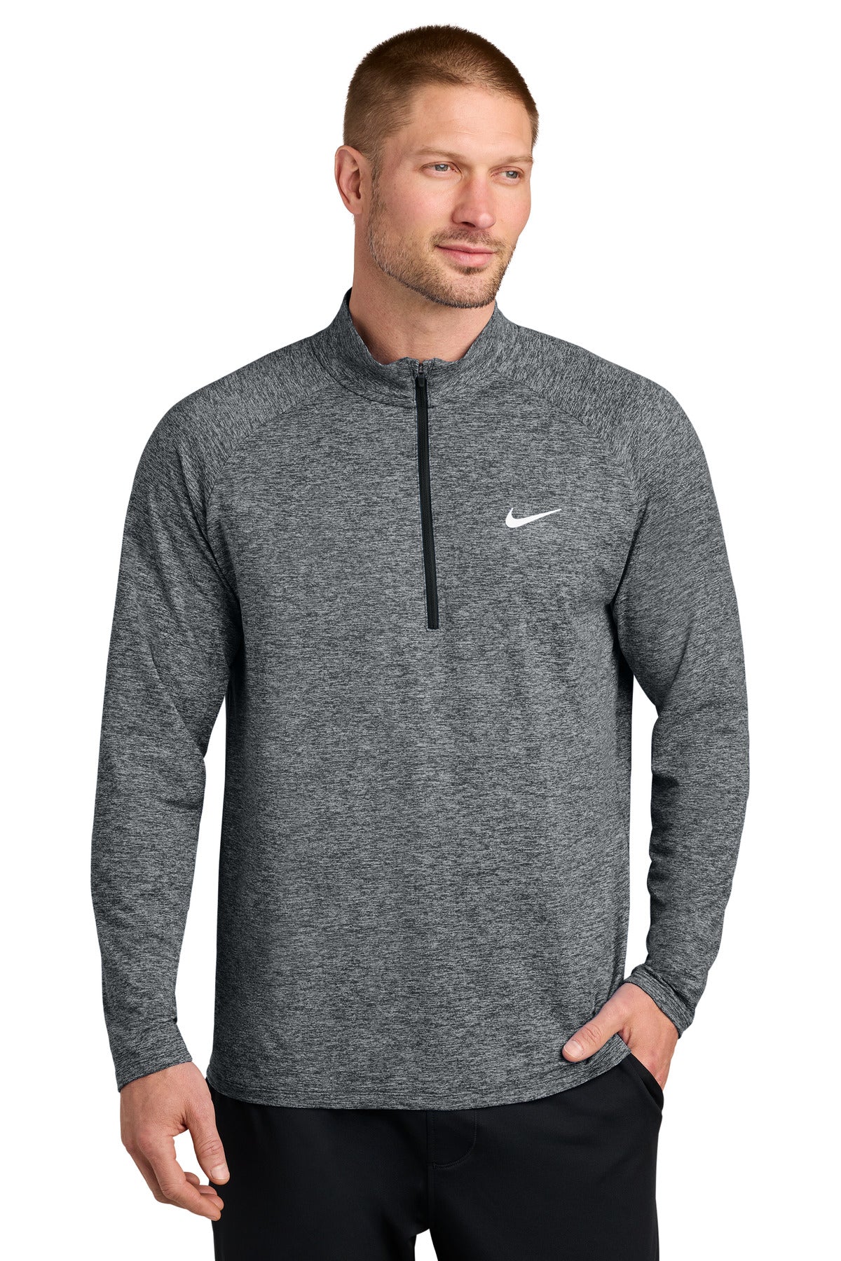 Nike Dri-FIT Stride 1/2-Zip – Black Heather
