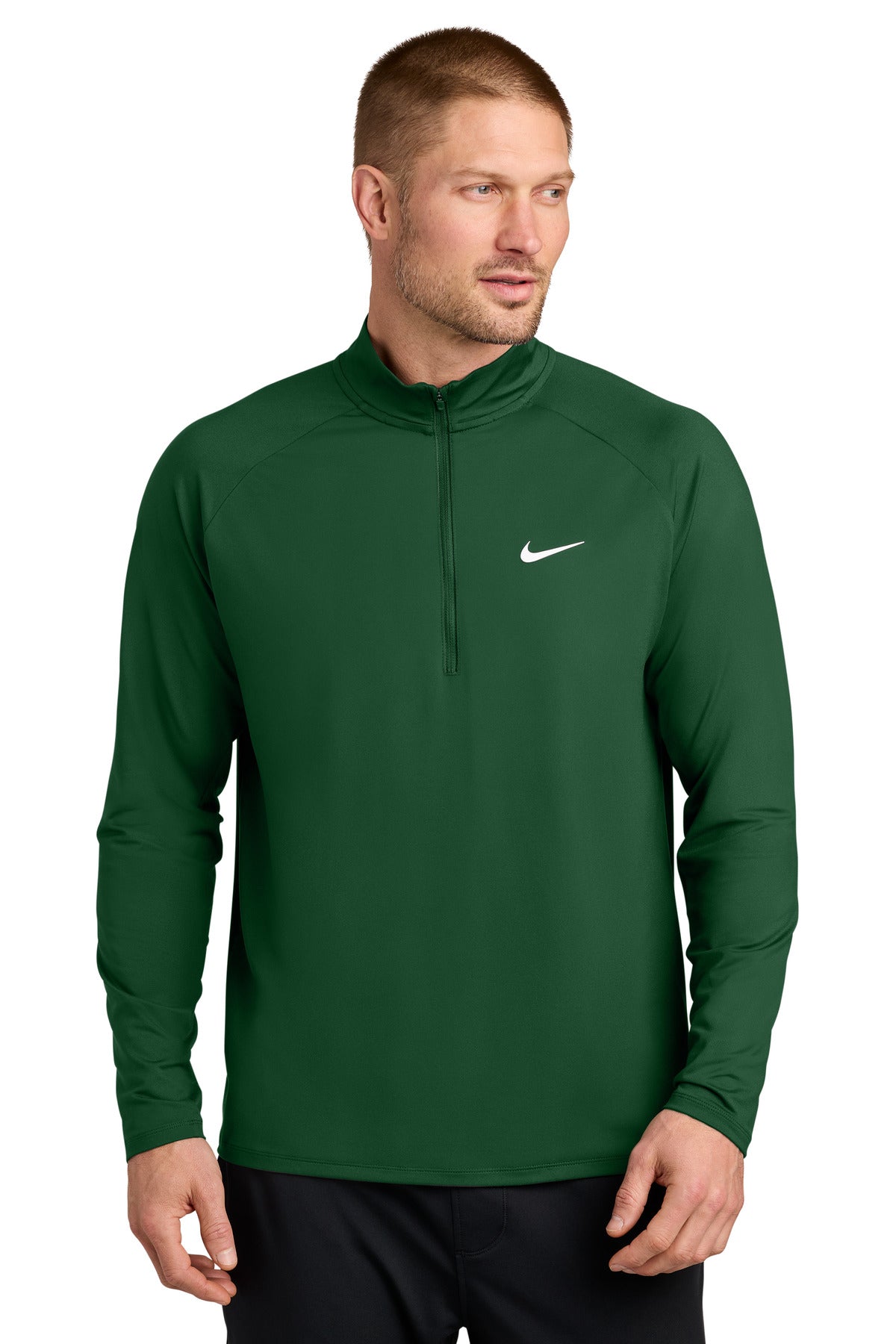 Nike Dri-FIT Stride 1/2-Zip – Dark Green – front