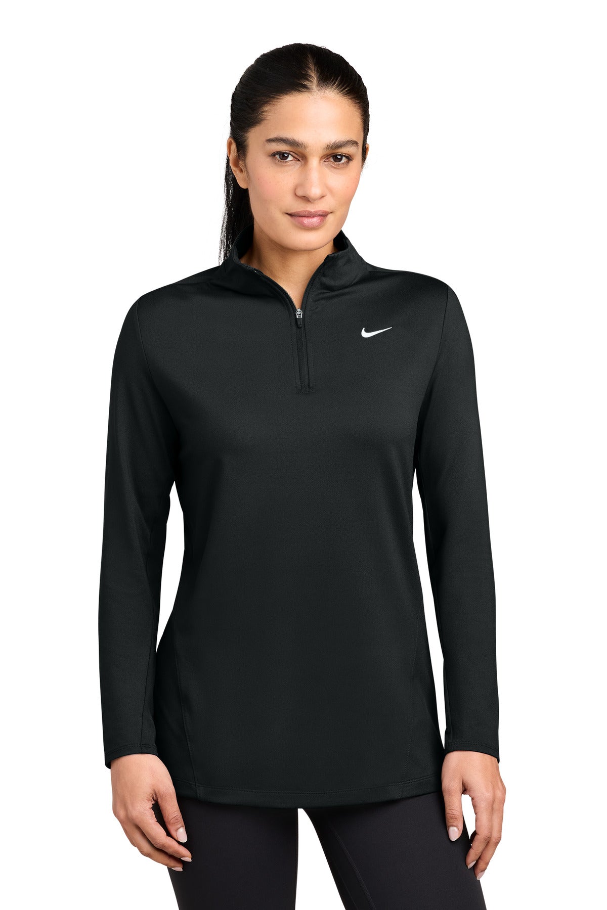 Nike Women's Dri-FIT Stride 1/2-Zip – Black – front