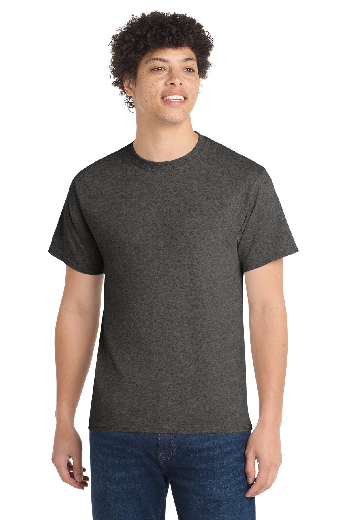 Port & Company Core Cotton Tee – Dark Heather Grey