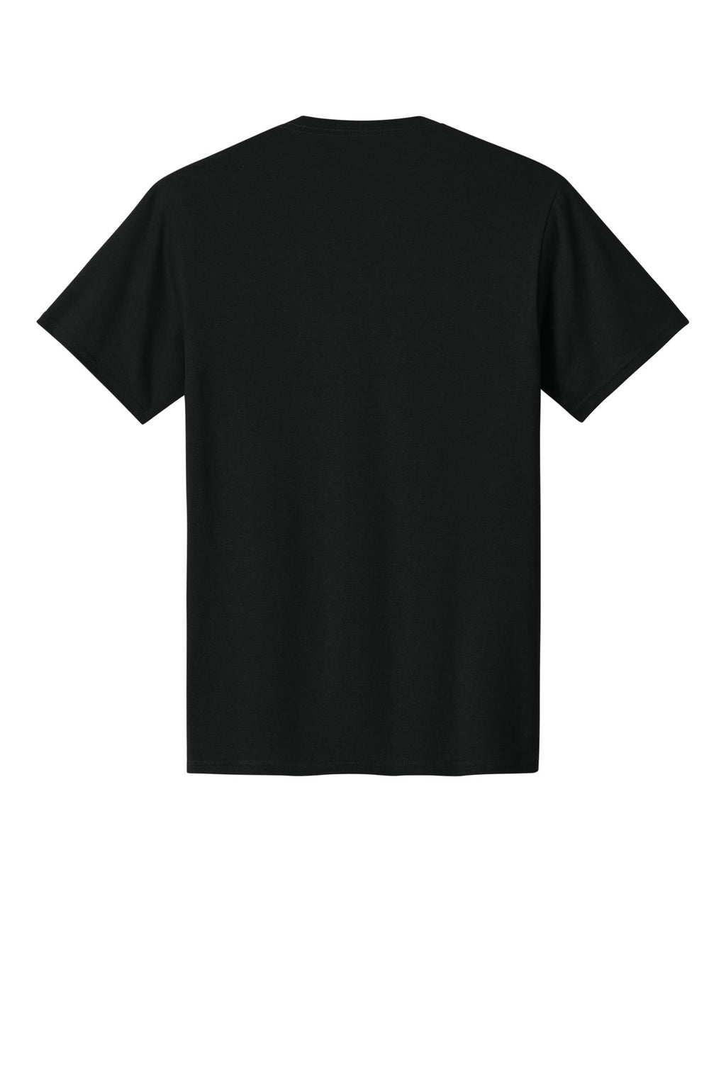 Port & Company Core Cotton Tee – Jet Black – flat back