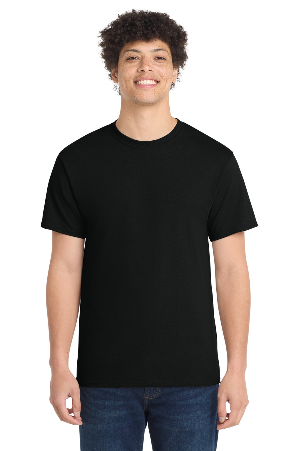 Port & Company Core Cotton Tee – Jet Black – front