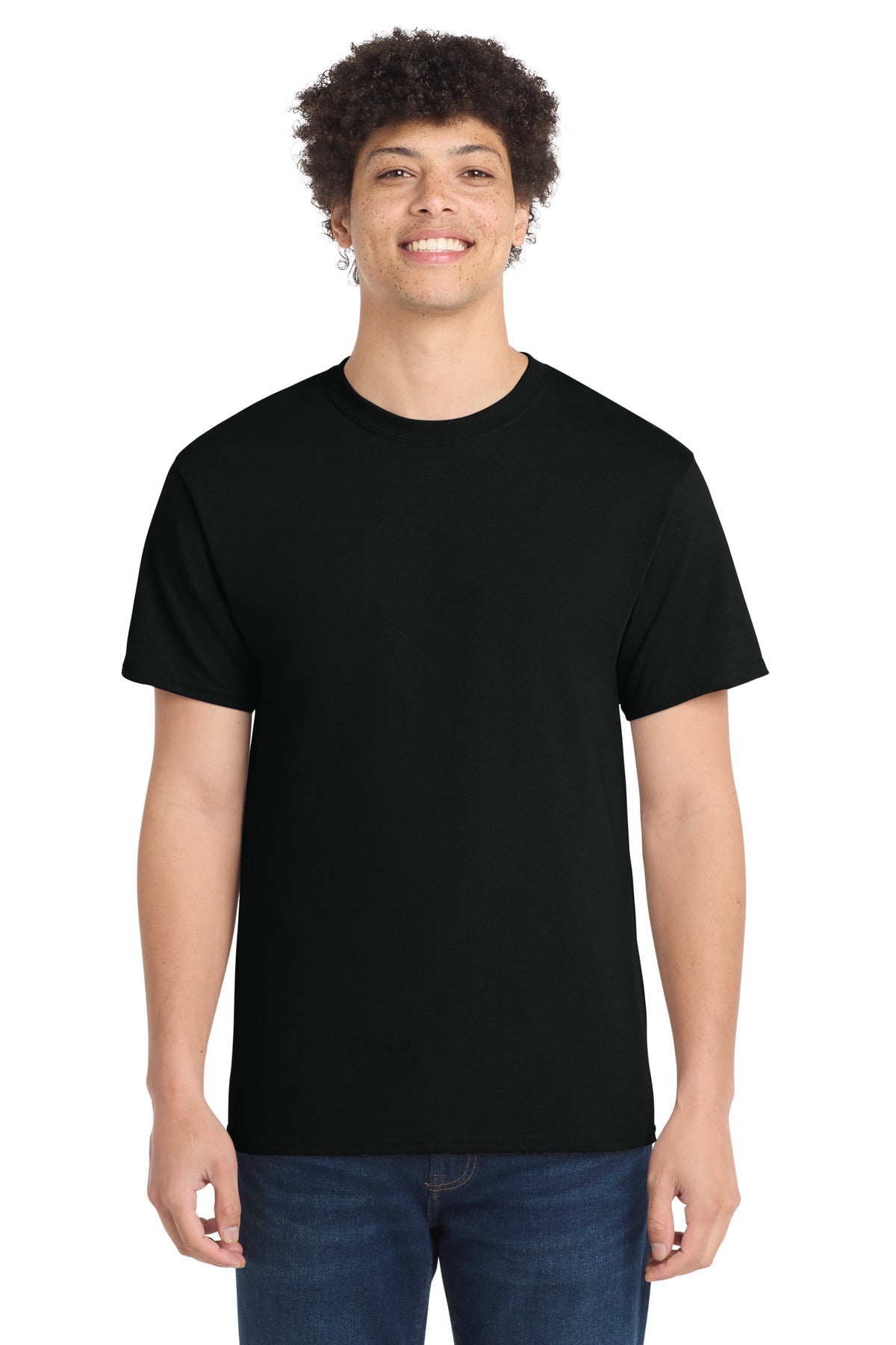 Port & Company Core Cotton Tee – Jet Black – front