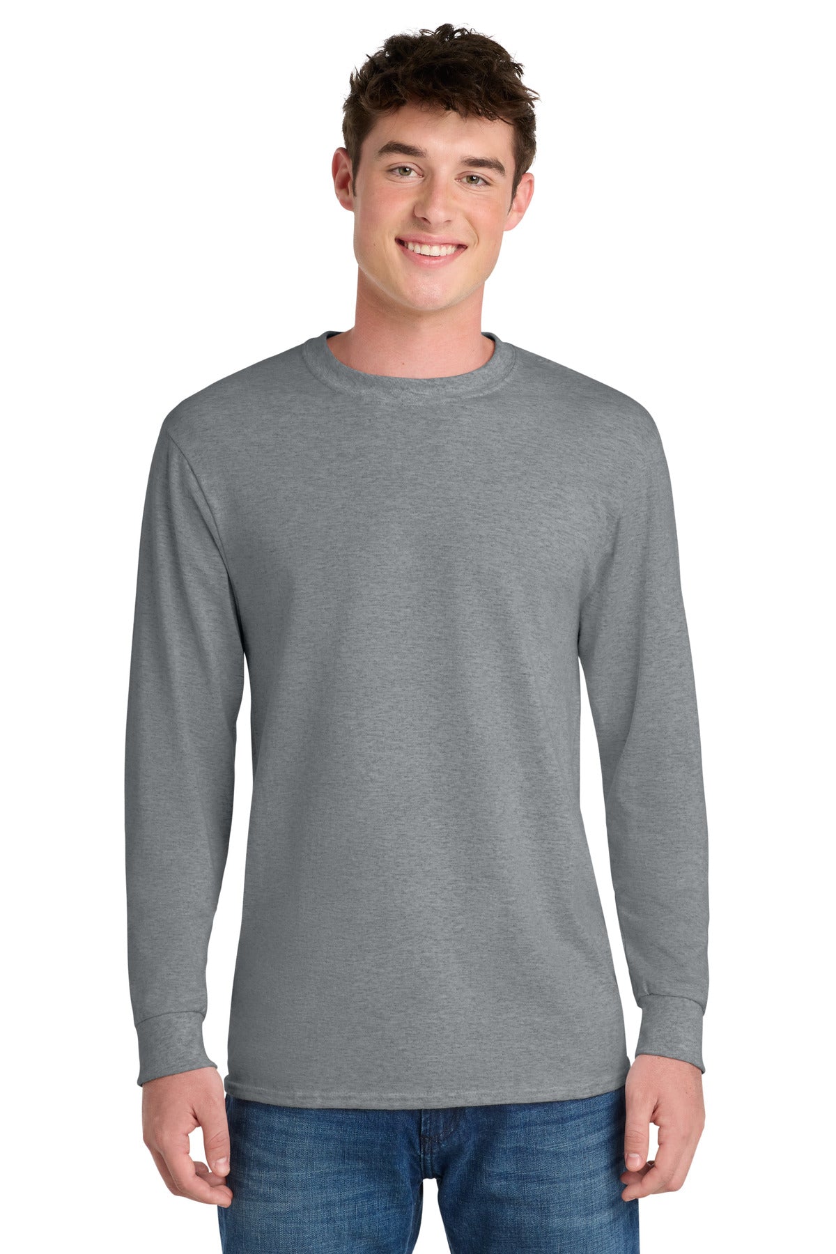 Port & Company Long Sleeve Core Blend Tee – Athletic Heather