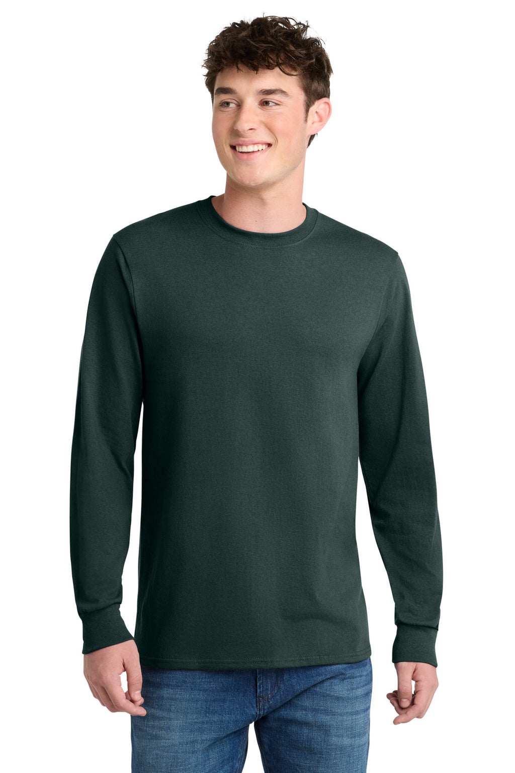 Port & Company Long Sleeve Core Blend Tee – Dark Green
