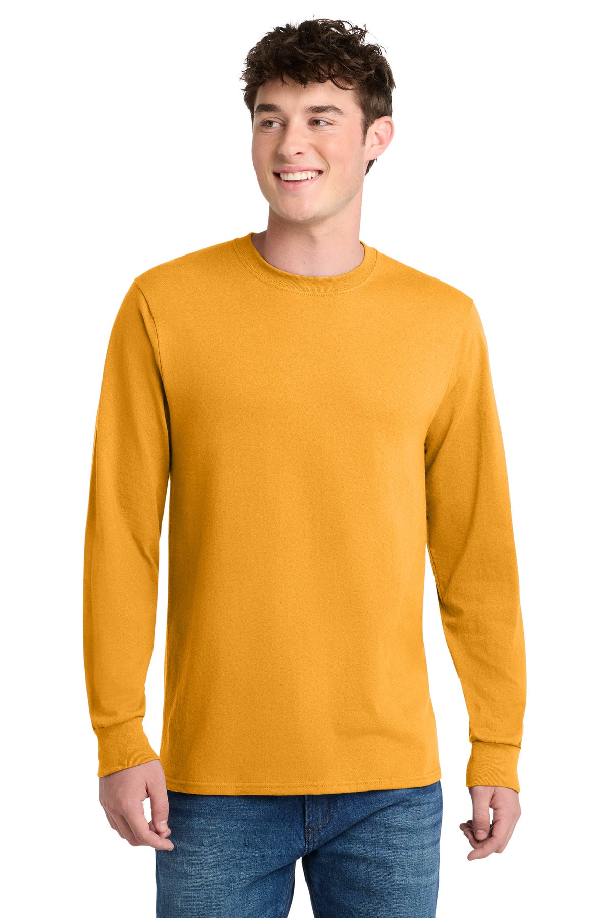 Port & Company Long Sleeve Core Blend Tee – Gold