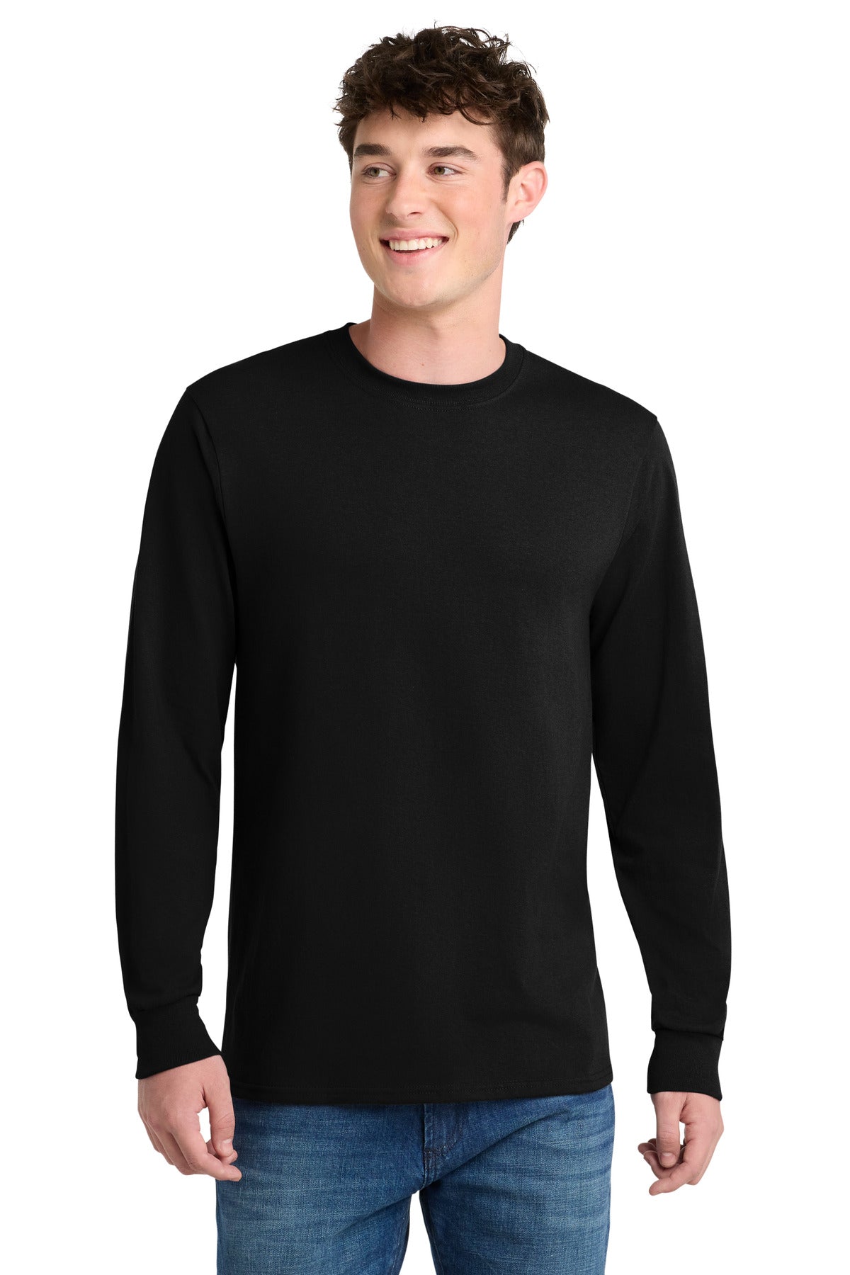 Port & Company Long Sleeve Core Blend Tee – Jet Black